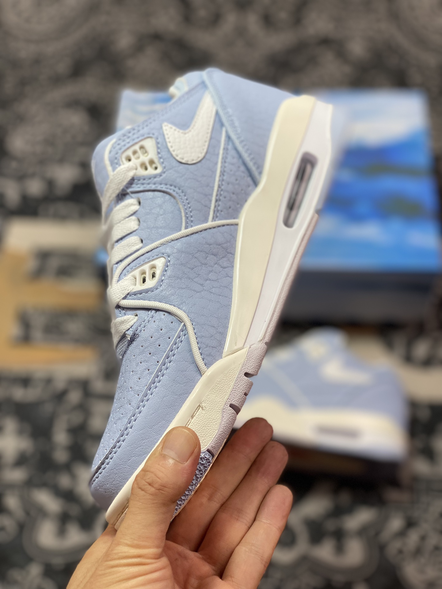 Nike Air Flight 89 Low”Sky Blue”飞行兄弟89系列矮帮篮球鞋“联名天空蓝白”HF6843-400