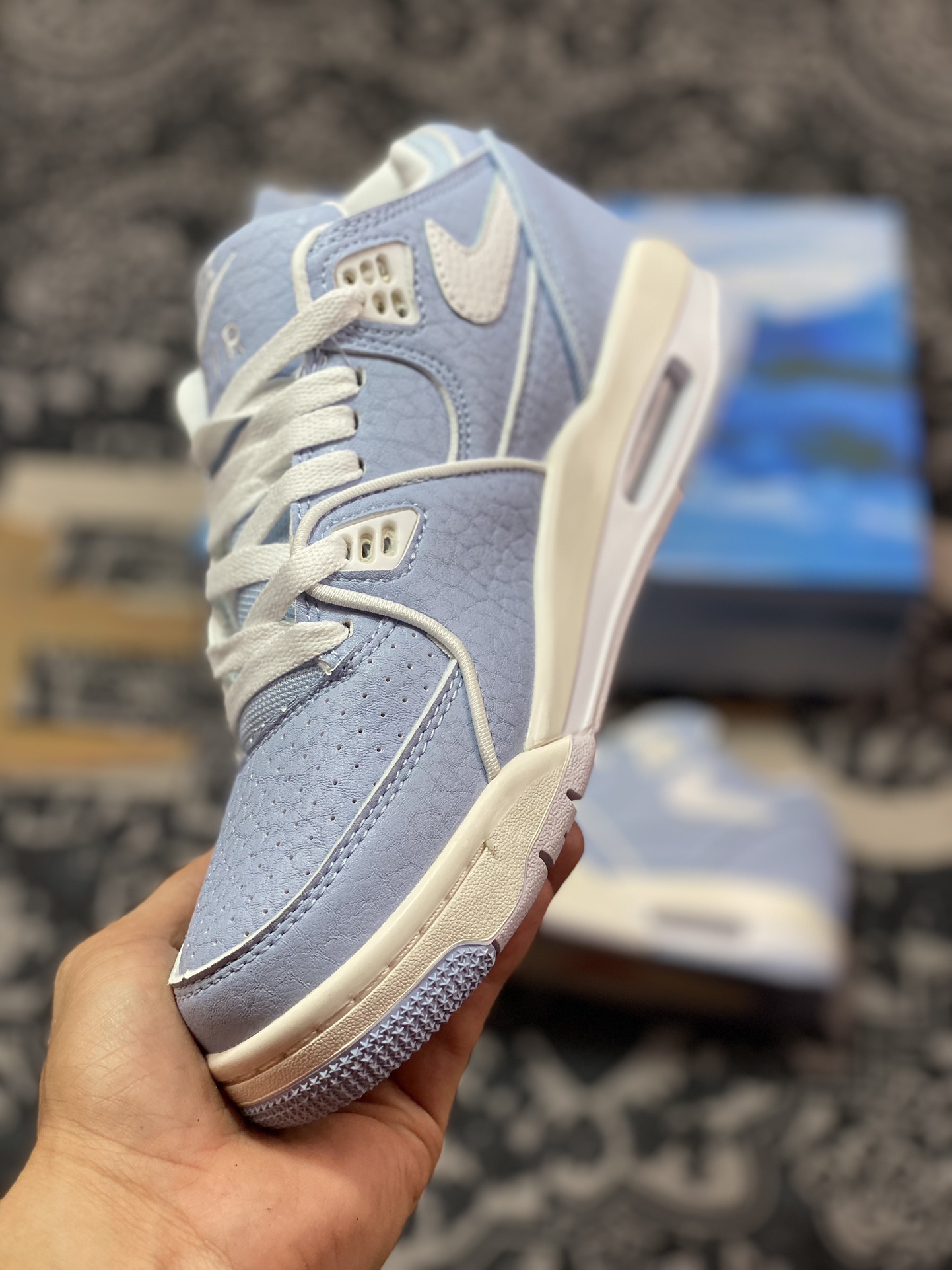 Nike Air Flight 89 Low”Sky Blue”飞行兄弟89系列矮帮篮球鞋“联名天空蓝白”HF6843-400