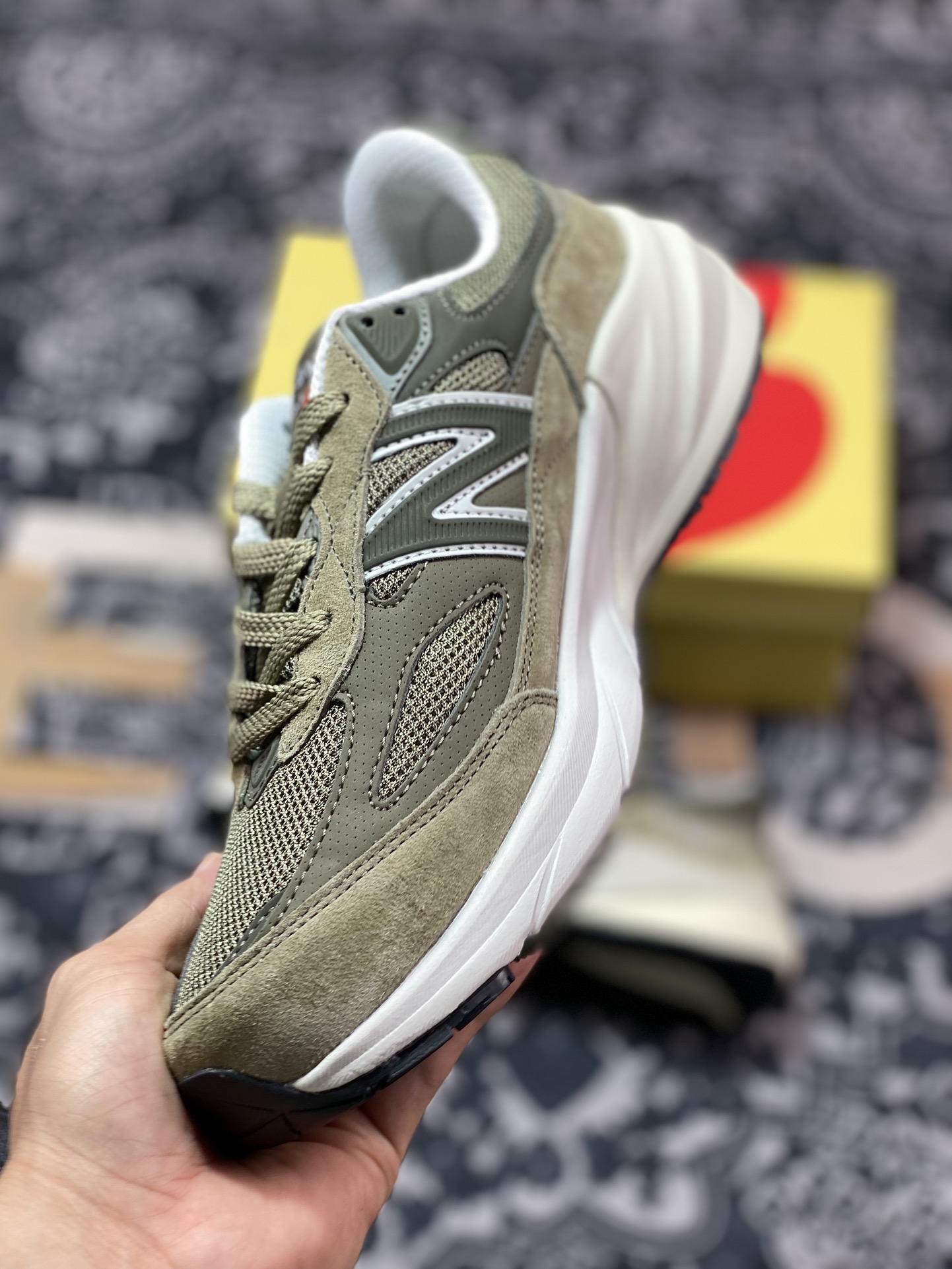 Teddy Santis x NB新百伦New Balance 990v6 Made in USA”True Camo”系列低帮跑步鞋“军绿橄榄绿”U990TB6