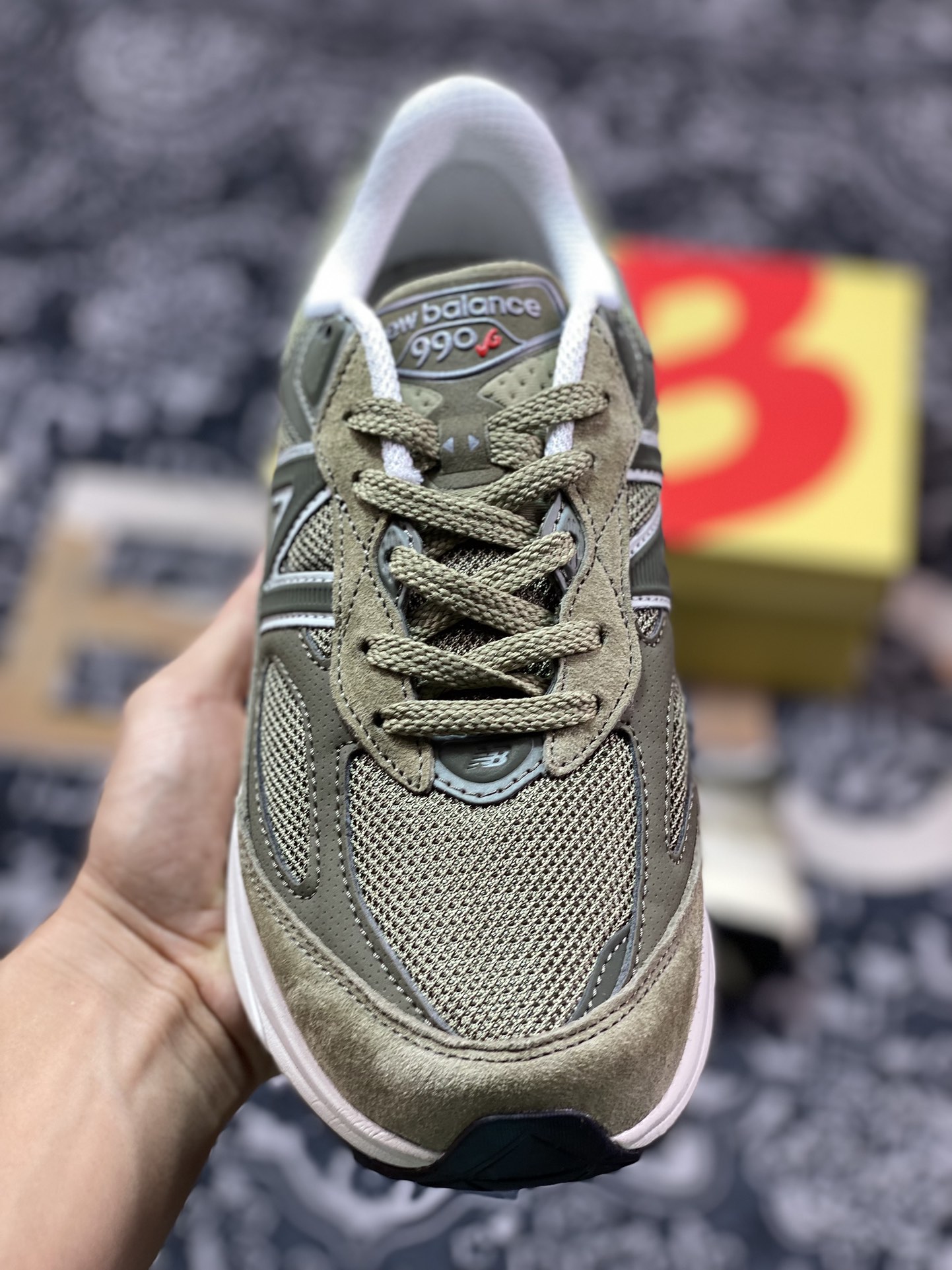 Teddy Santis x NB新百伦New Balance 990v6 Made in USA”True Camo”系列低帮跑步鞋“军绿橄榄绿”U990TB6