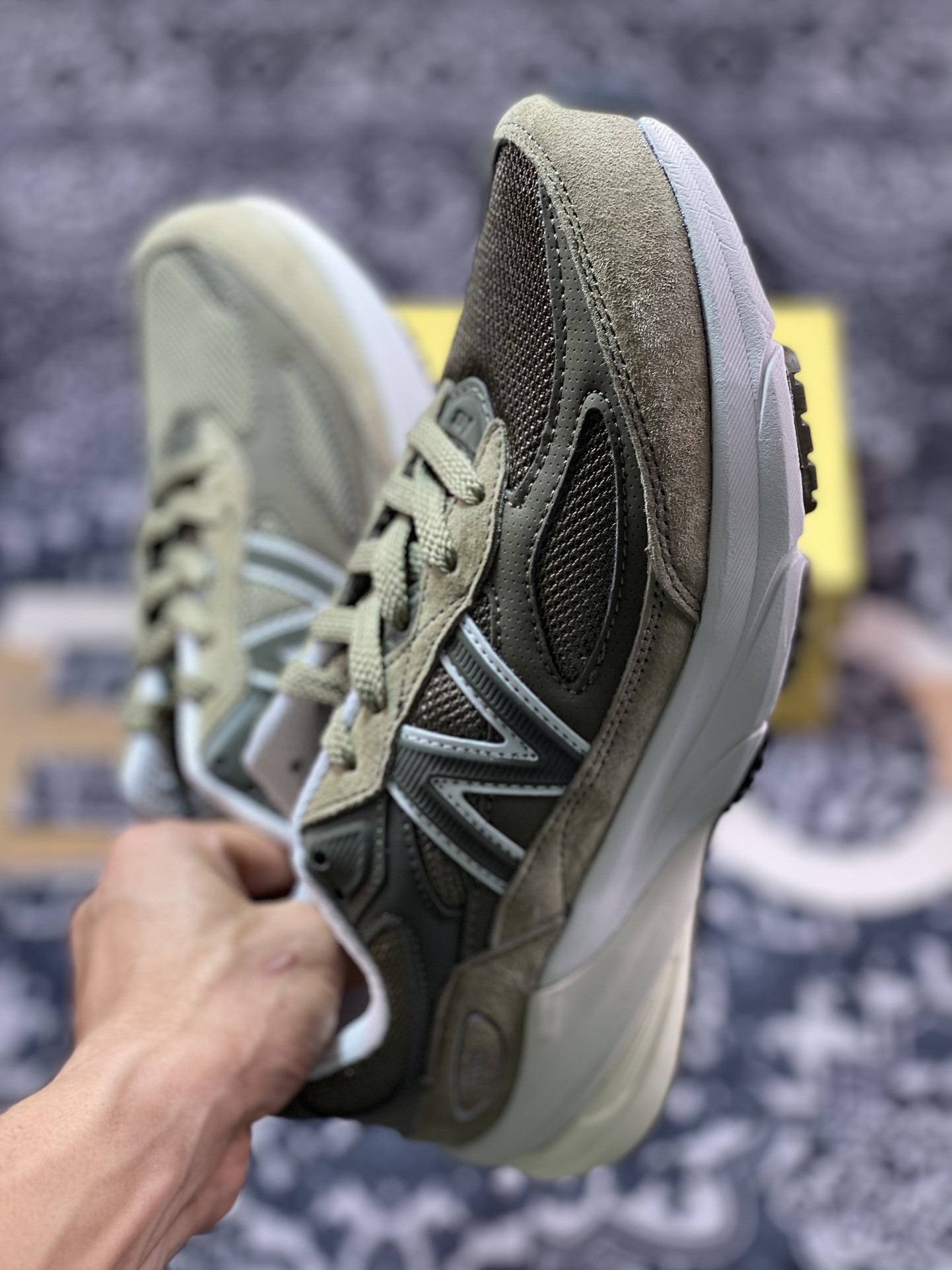 Teddy Santis x NB新百伦New Balance 990v6 Made in USA”True Camo”系列低帮跑步鞋“军绿橄榄绿”U990TB6