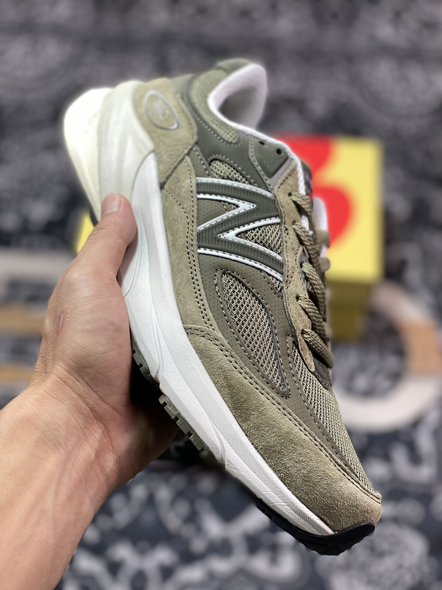 Teddy Santis x NB新百伦New Balance 990v6 Made in USA”True Camo”系列低帮跑步鞋“军绿橄榄绿”U990TB6