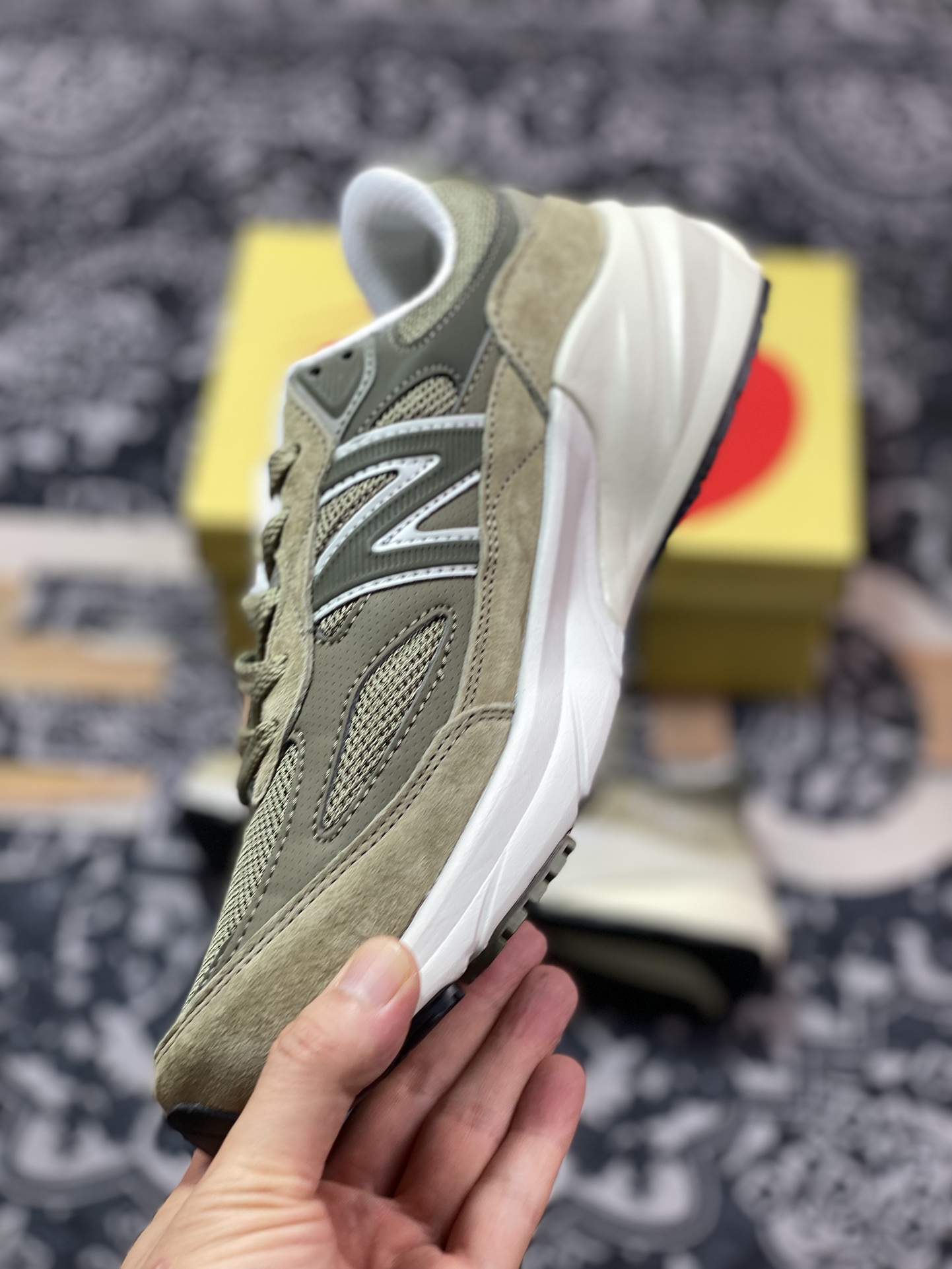 Teddy Santis x NB新百伦New Balance 990v6 Made in USA”True Camo”系列低帮跑步鞋“军绿橄榄绿”U990TB6