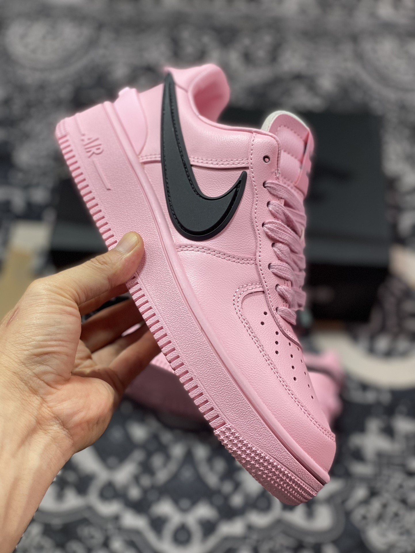 AMBUSH x Nike Air Force 1 Low SP”Pink Black”空军一号板鞋“联名粉黑大钩”DV3464-800