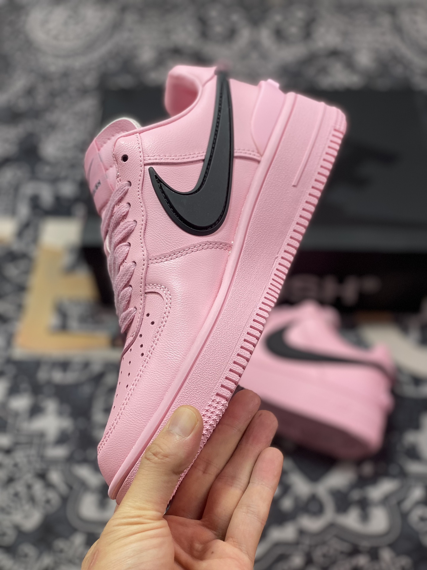 AMBUSH x Nike Air Force 1 Low SP”Pink Black”空军一号板鞋“联名粉黑大钩”DV3464-800