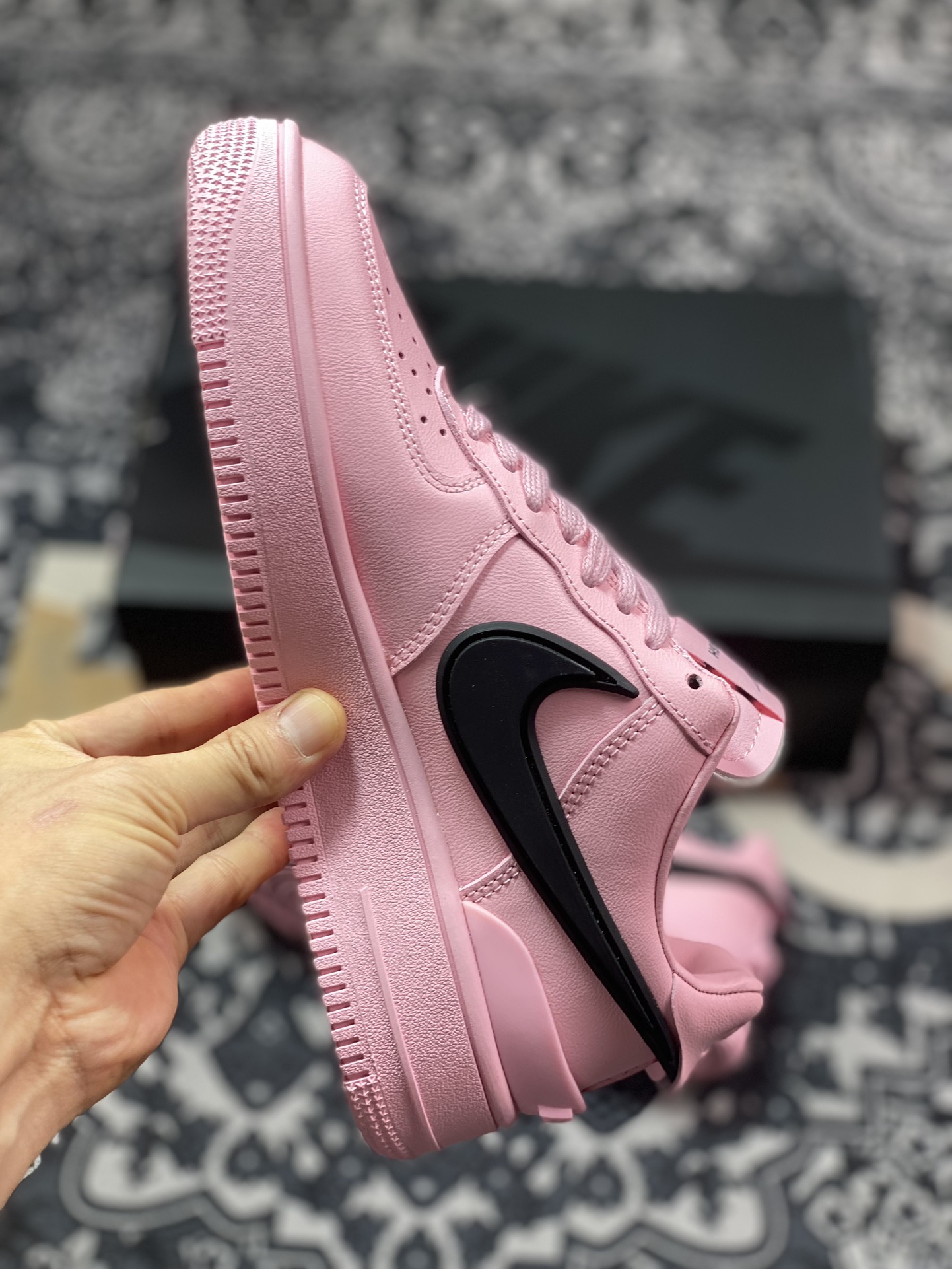 AMBUSH x Nike Air Force 1 Low SP”Pink Black”空军一号板鞋“联名粉黑大钩”DV3464-800