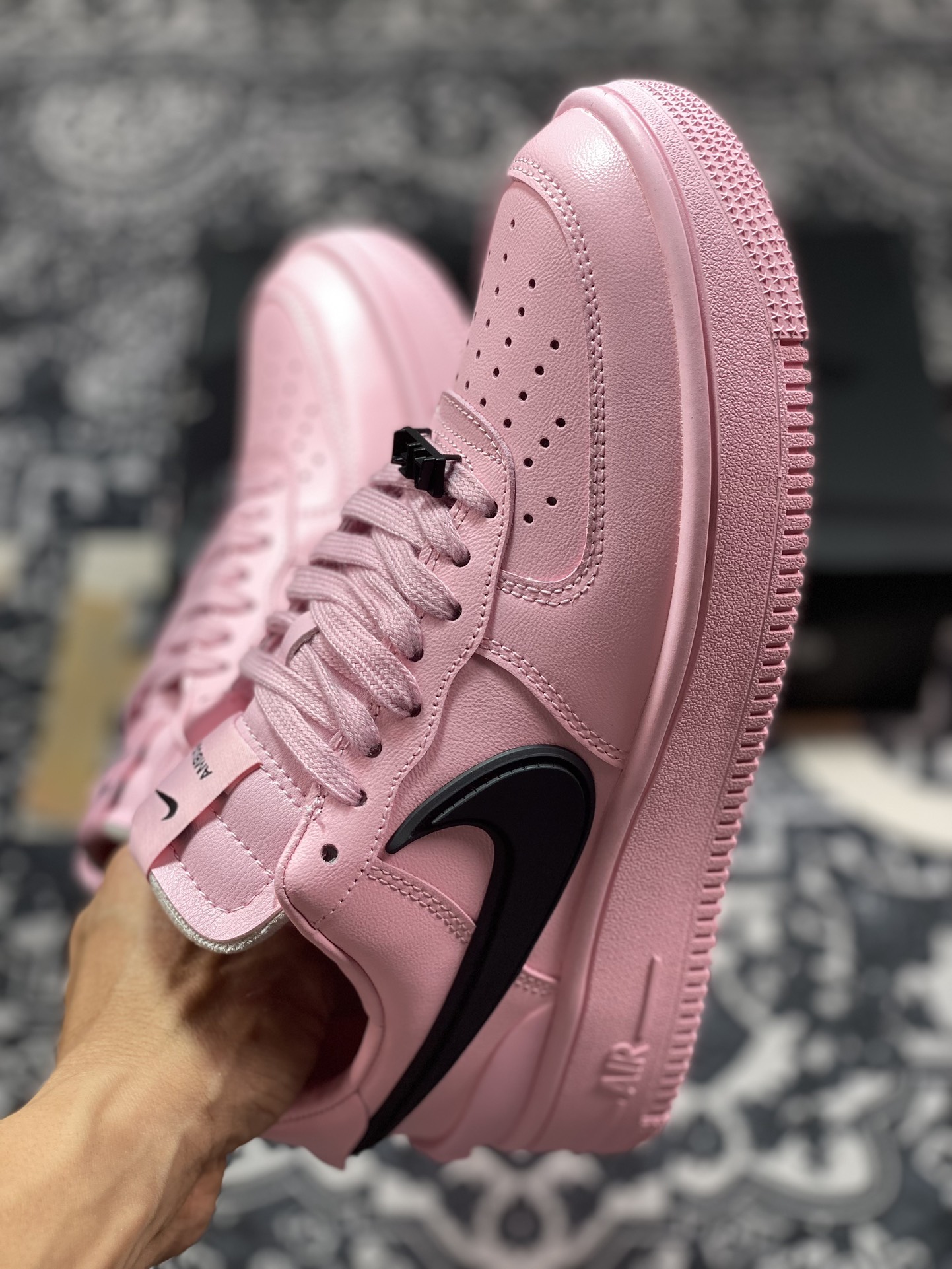 AMBUSH x Nike Air Force 1 Low SP”Pink Black”空军一号板鞋“联名粉黑大钩”DV3464-800