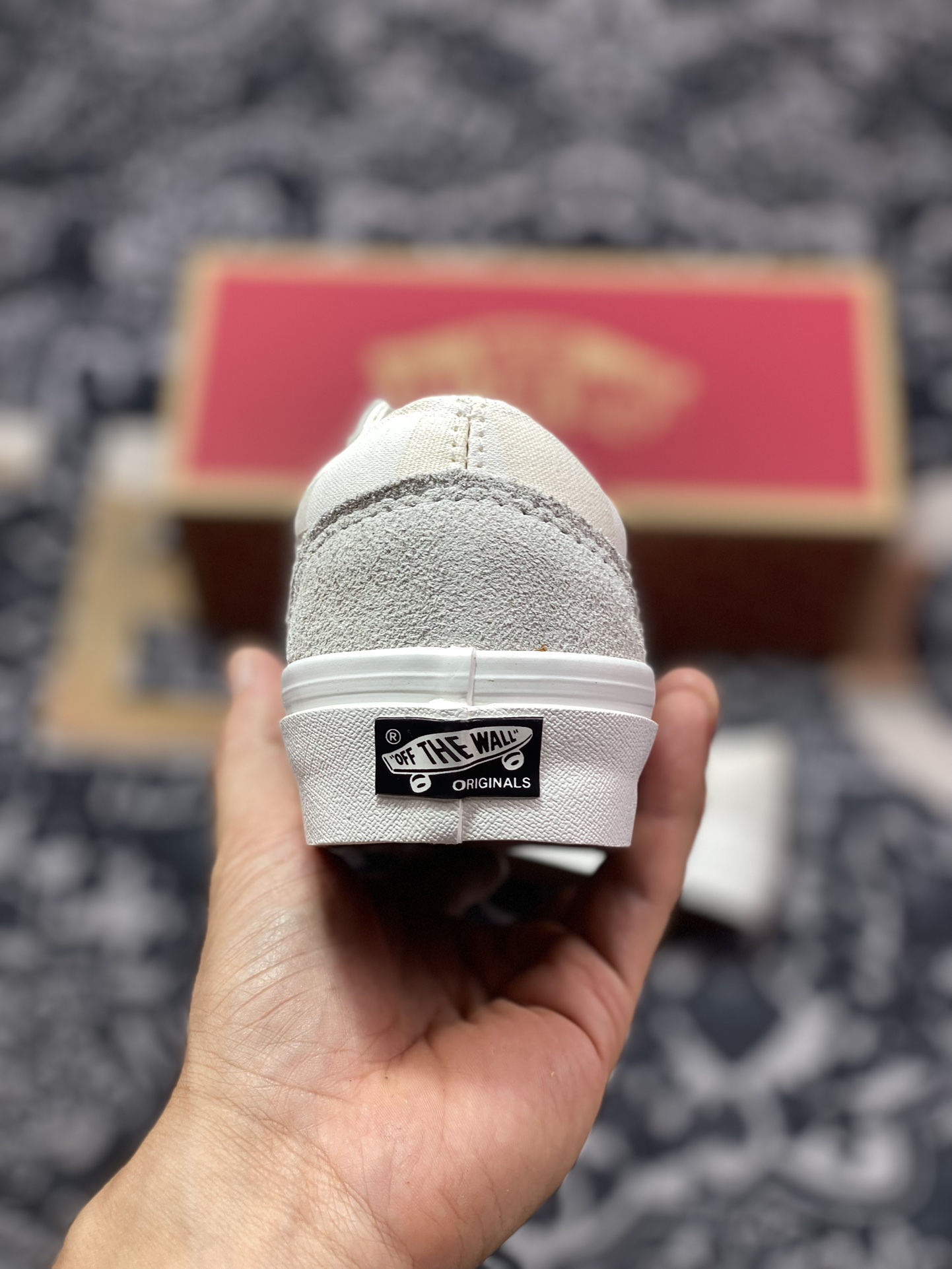 Vans Old Skool 灰白棋盘格 舒适百搭 防滑减震 休闲硫化板鞋