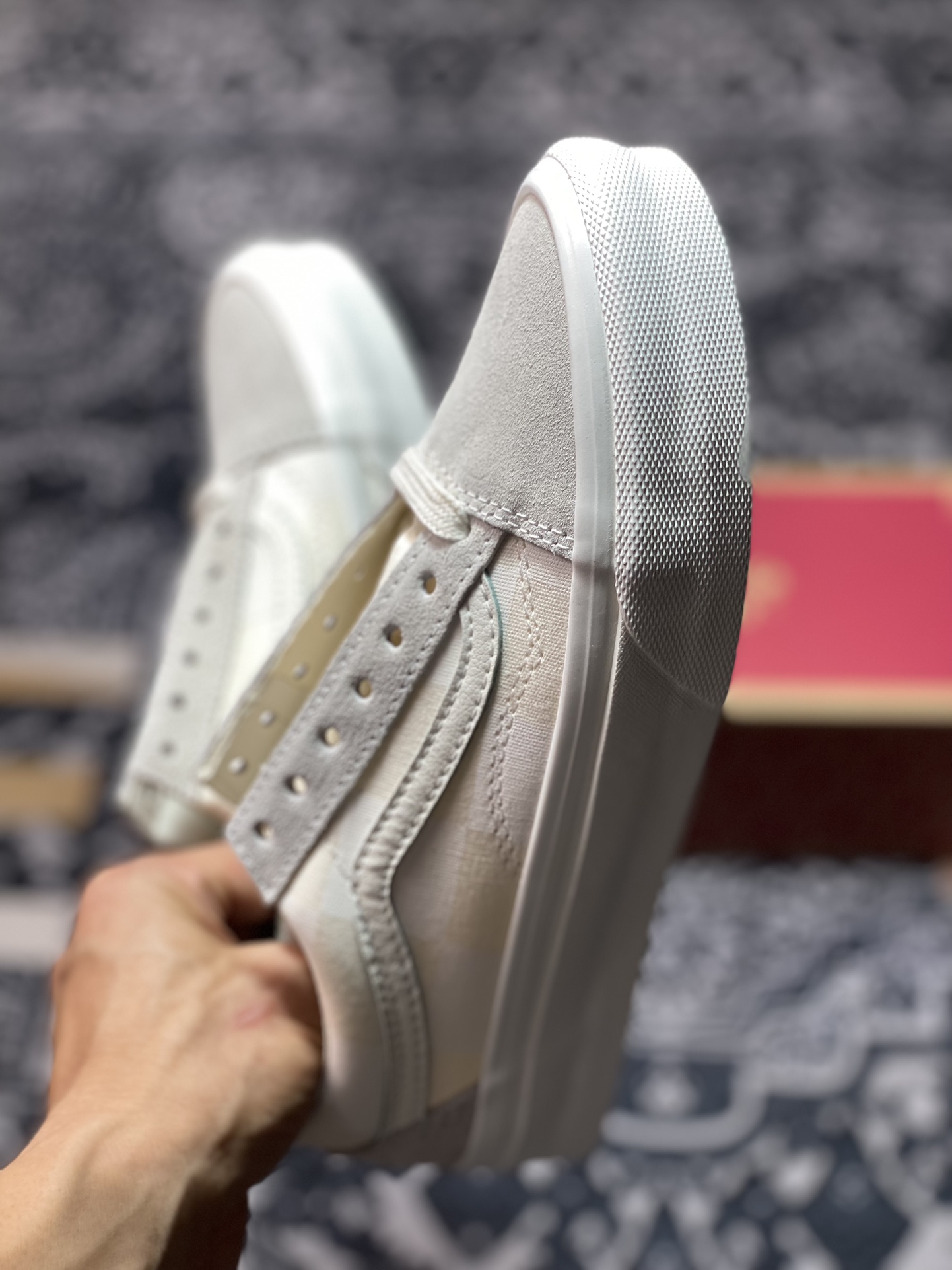 Vans Old Skool 灰白棋盘格 舒适百搭 防滑减震 休闲硫化板鞋