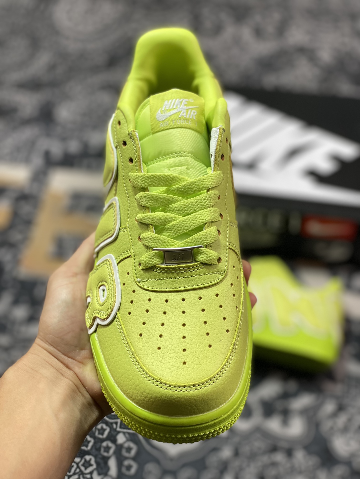 Cactus Plant Flea Market/CPFM x Nike Air Force 1 07 Low”CPFM Moss”空军一号板鞋“联名苔藓绿放大补丁字母”DC4457-300