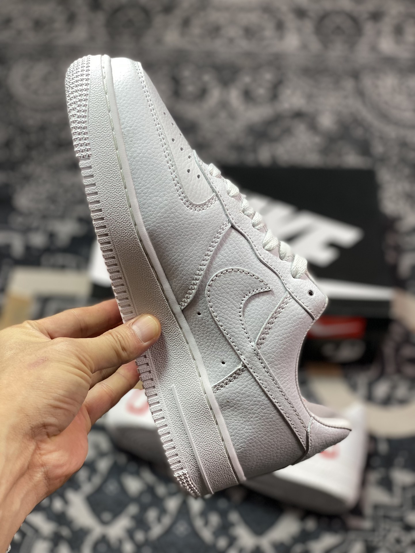 Cactus Plant Flea Market/CPFM x Nike Air Force 1 07 Low”White/Red”空军一号板鞋“皮革白红放大补丁字母”CK4746-991