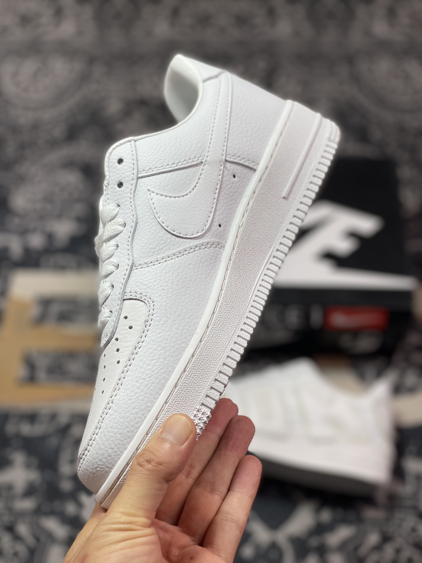 Cactus Plant Flea Market/CPFM x Nike Air Force 1 07 Low”Sunshine”空军一号低帮板鞋“皮革白放大补丁字母”DD7050-100