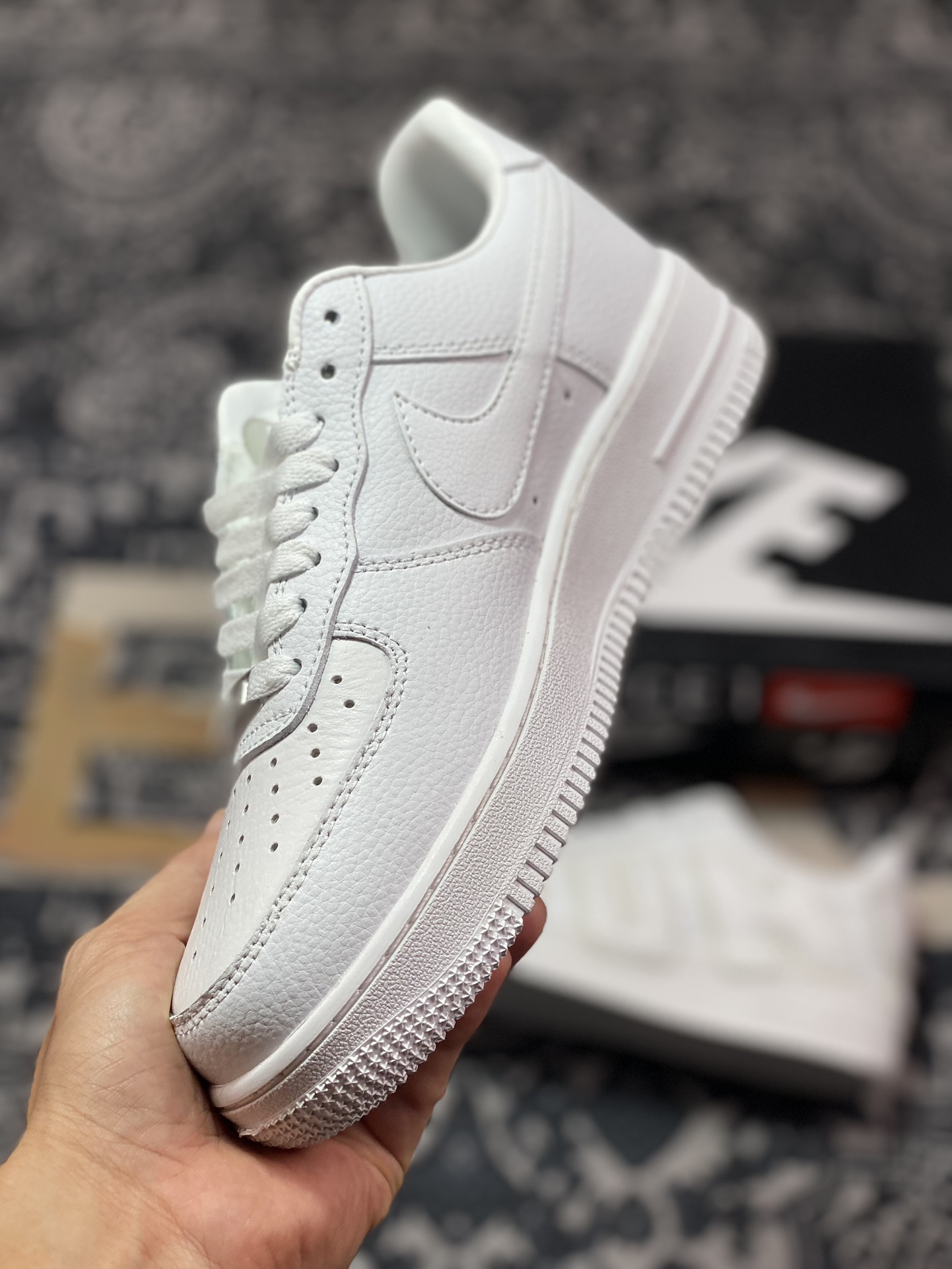 Cactus Plant Flea Market/CPFM x Nike Air Force 1 07 Low”Sunshine”空军一号低帮板鞋“皮革白放大补丁字母”DD7050-100