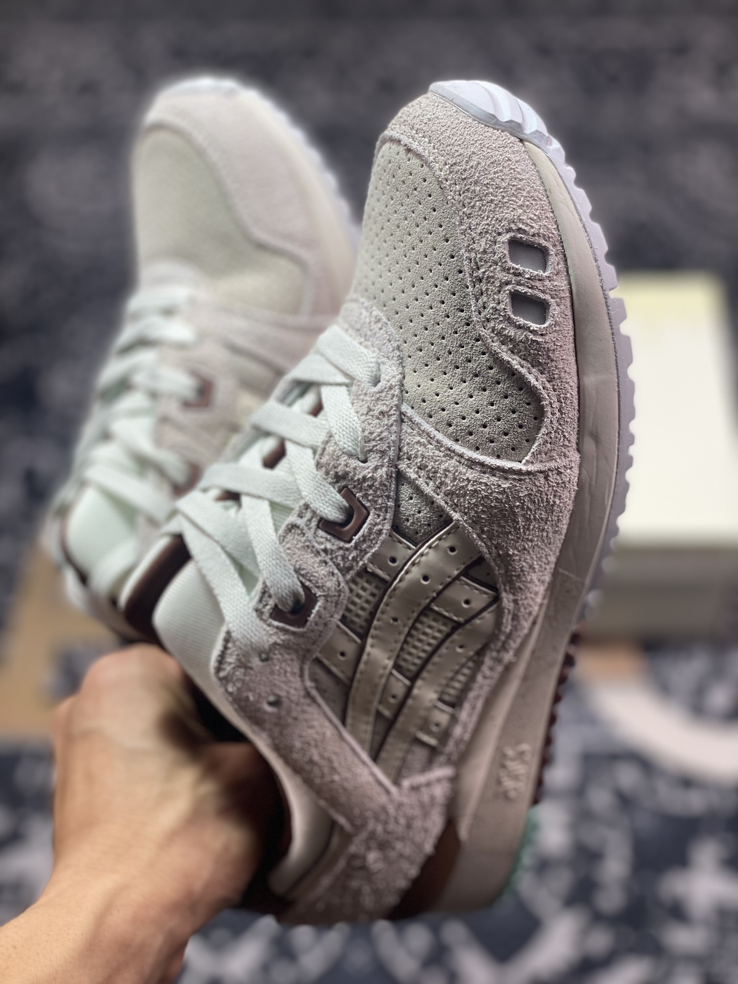 Nice Kicks x ASICS Gel Lyte III OG”Nice Cream”亚瑟士3代系列低帮跑步鞋“联名冰淇淋奶白棕樱桃”1201A460-750