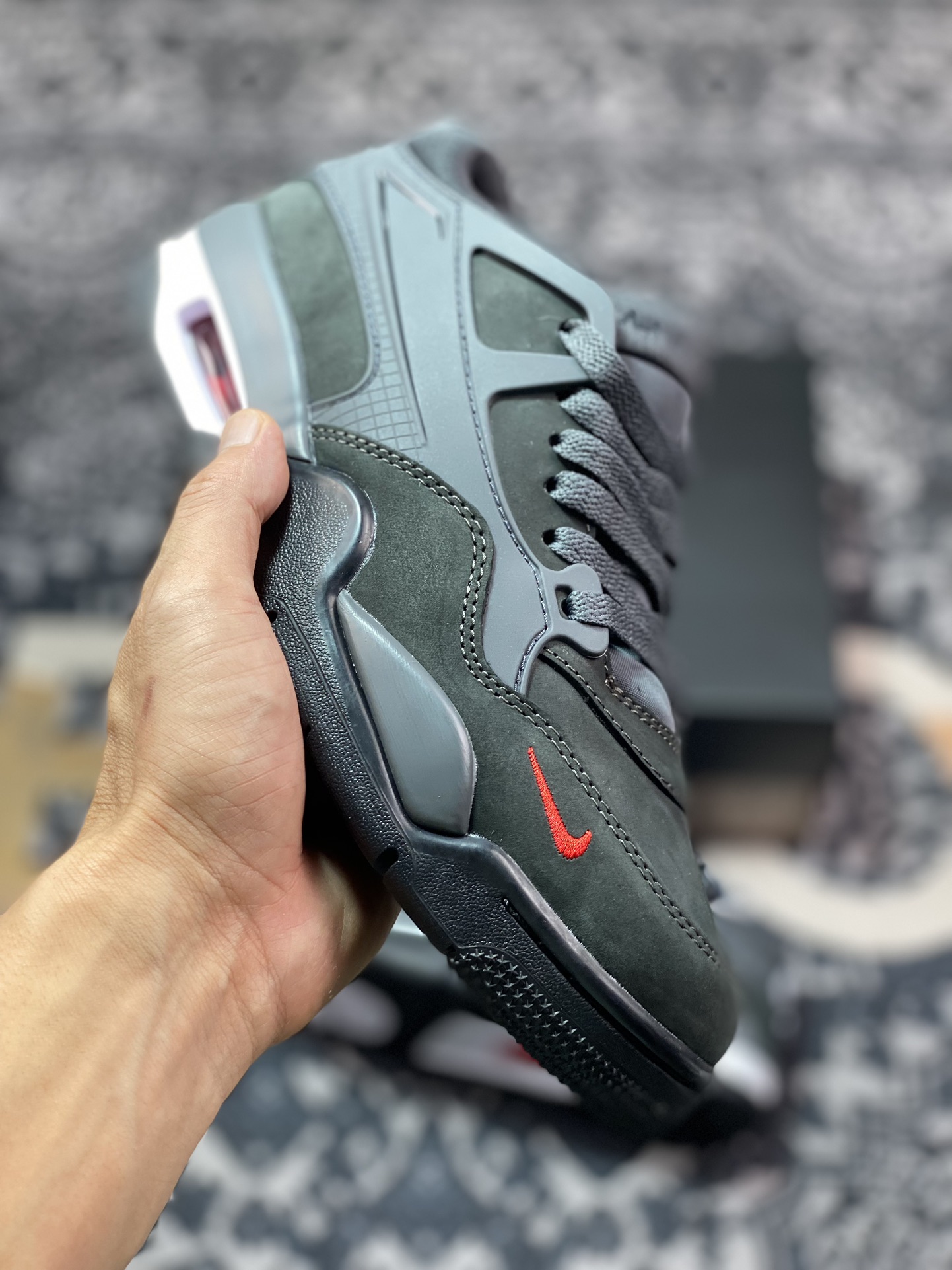 优选 原装级别 LW版 Nigel Sylvester x Air Jordan 4 RM AJ4乔4 联名款低帮文化篮球鞋 HF4334-004