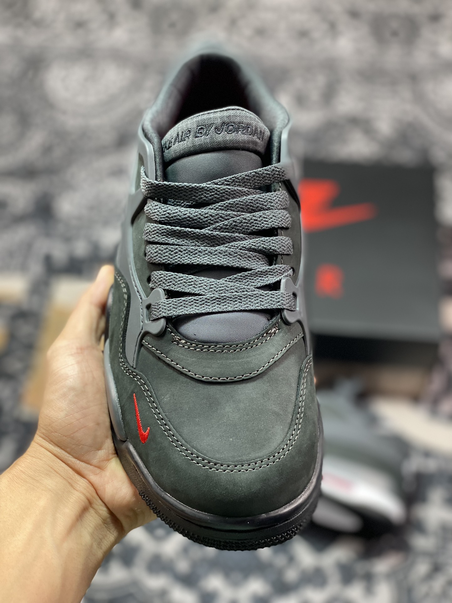 优选 原装级别 LW版 Nigel Sylvester x Air Jordan 4 RM AJ4乔4 联名款低帮文化篮球鞋 HF4334-004