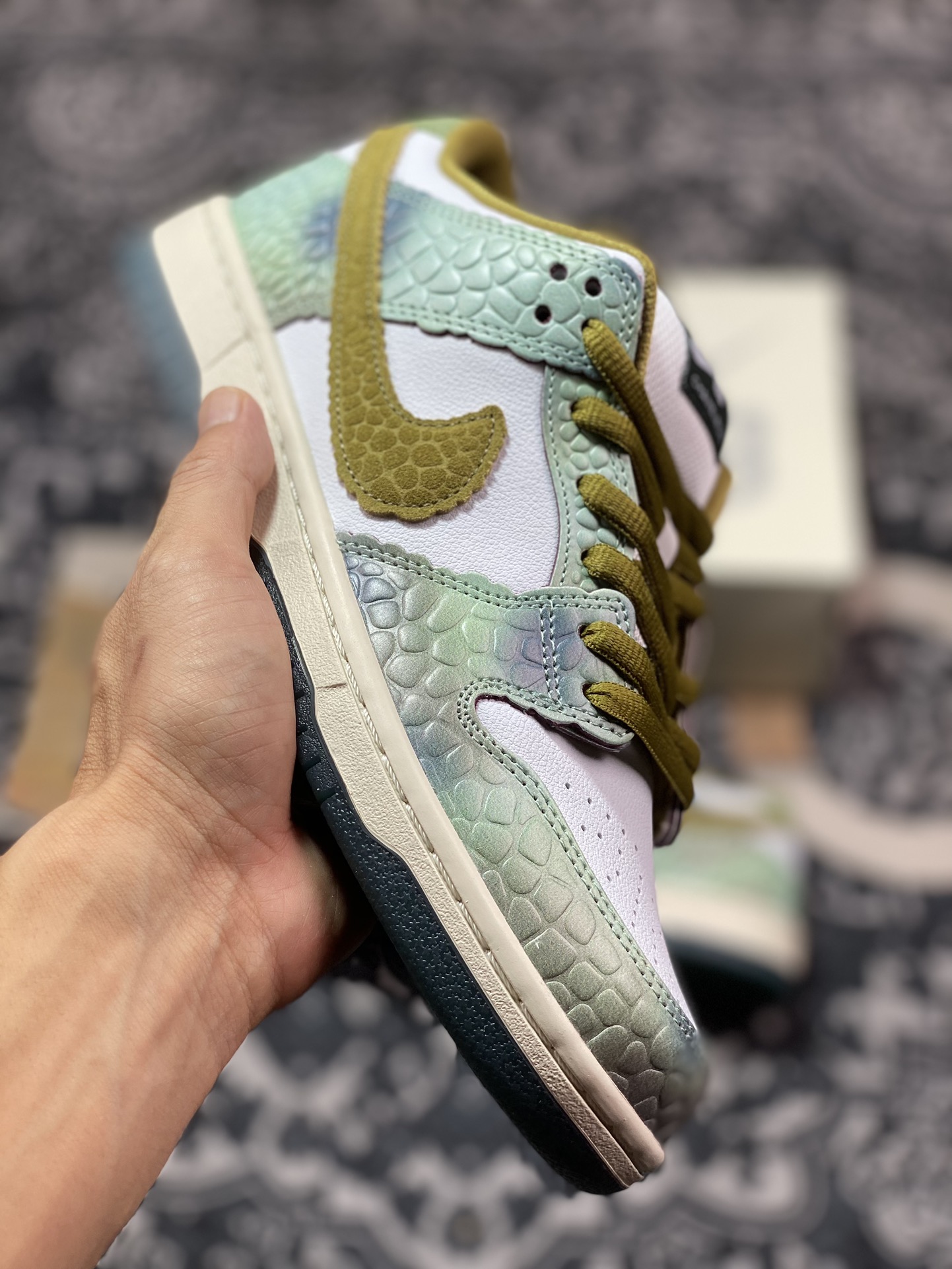 Alexis Sablone x NK Dunk SB Low AS联名变色龙蜥蜴 HJ3386-300