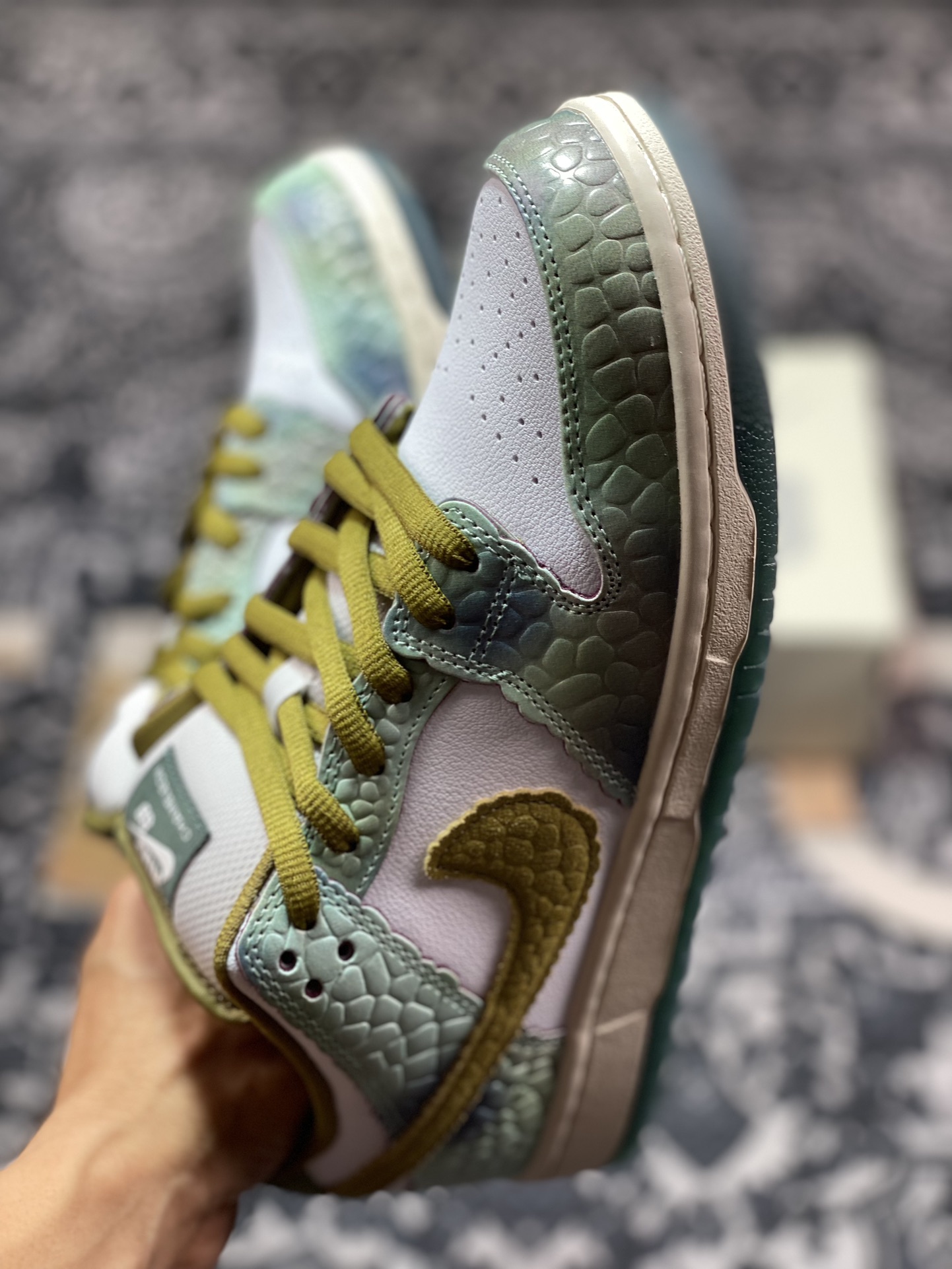 Alexis Sablone x NK Dunk SB Low AS联名变色龙蜥蜴 HJ3386-300