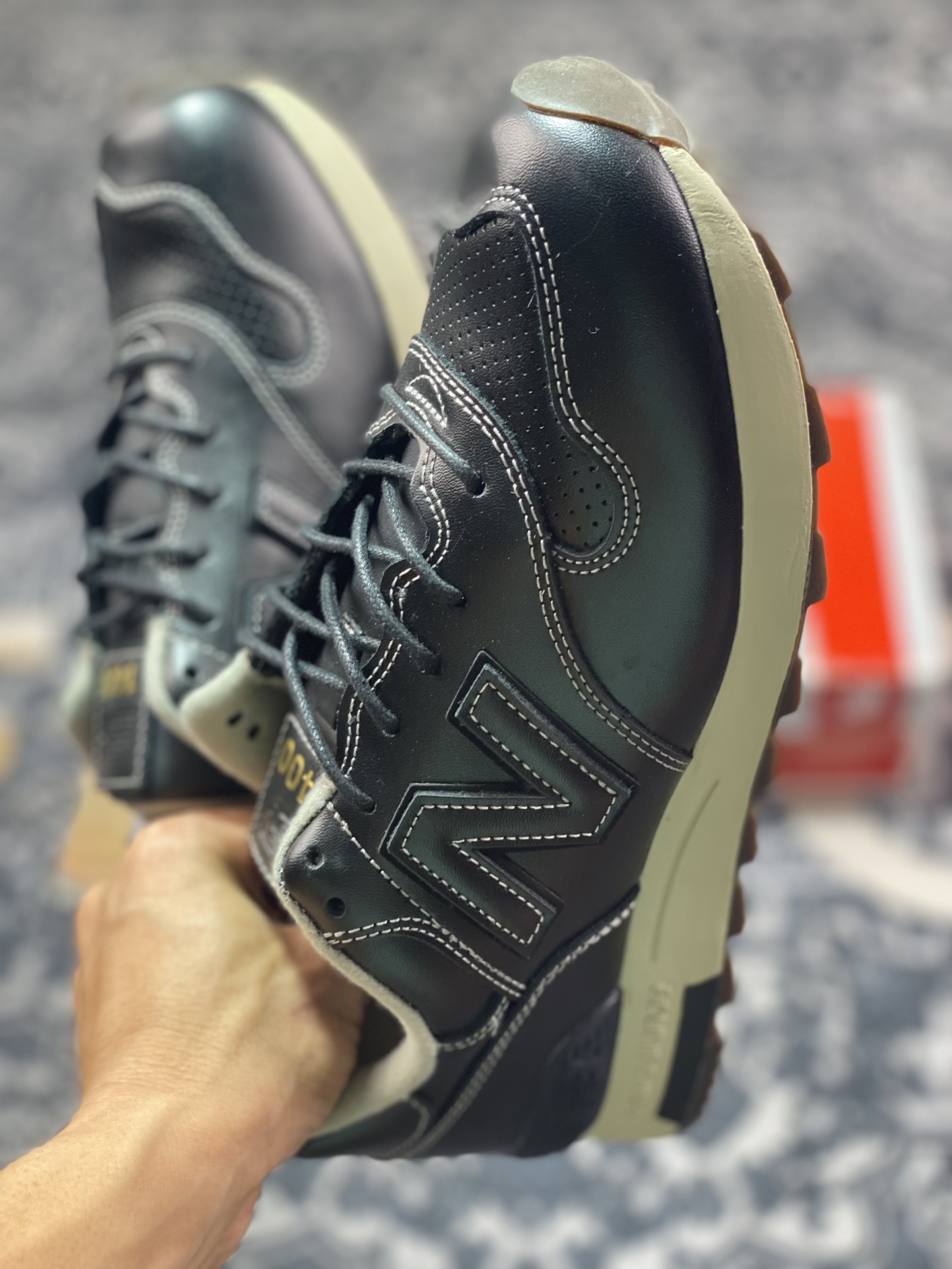 NB新百伦New Balance M1400系列经典复古低帮休闲运动慢跑鞋“皮革黑”M1400LBK