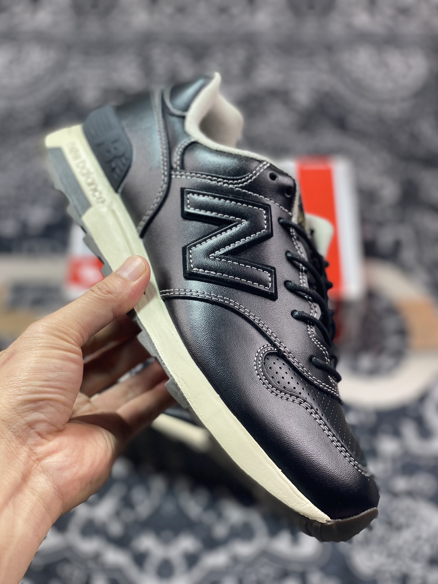 NB新百伦New Balance M1400系列经典复古低帮休闲运动慢跑鞋“皮革黑”M1400LBK