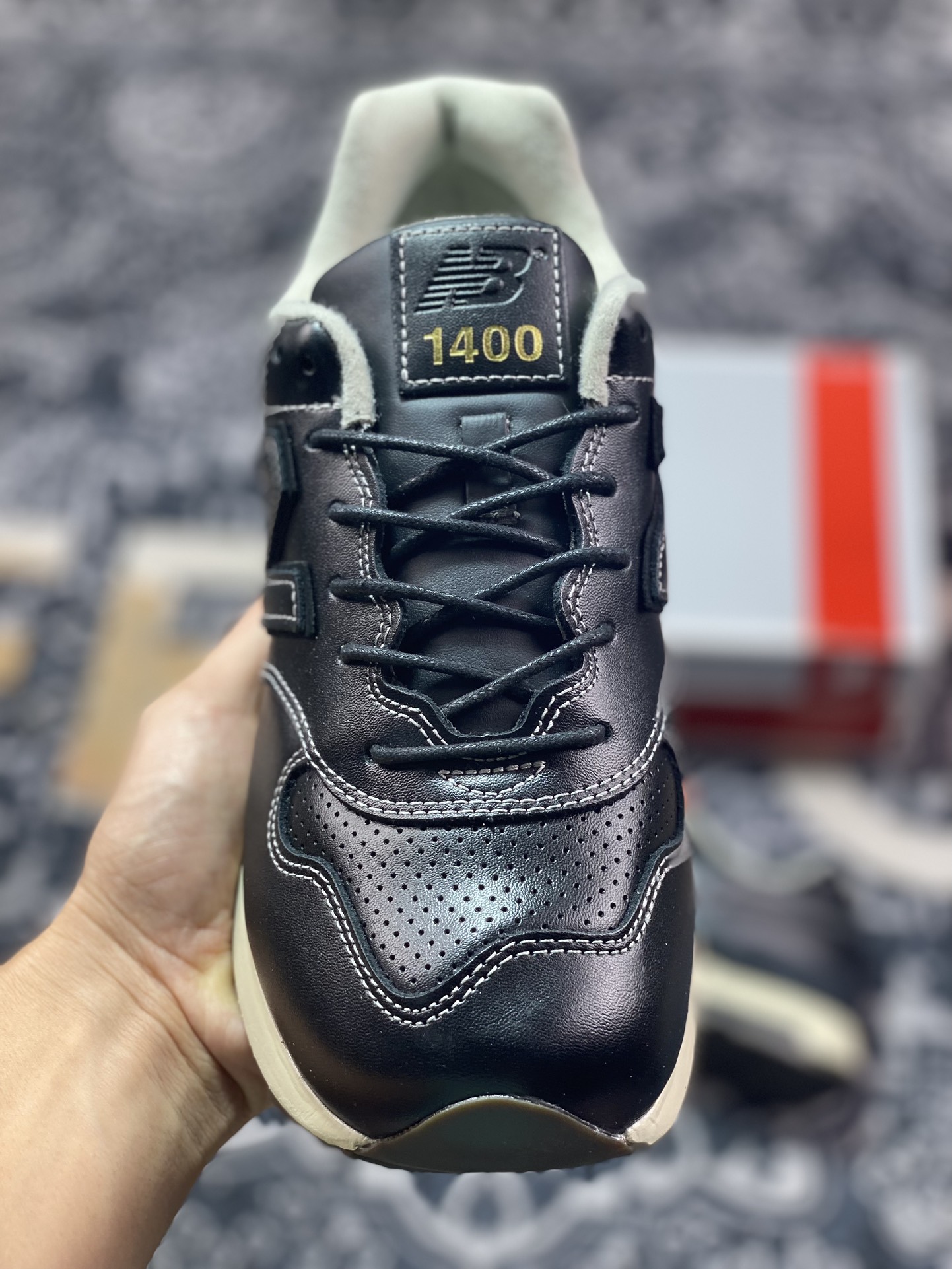 NB新百伦New Balance M1400系列经典复古低帮休闲运动慢跑鞋“皮革黑”M1400LBK