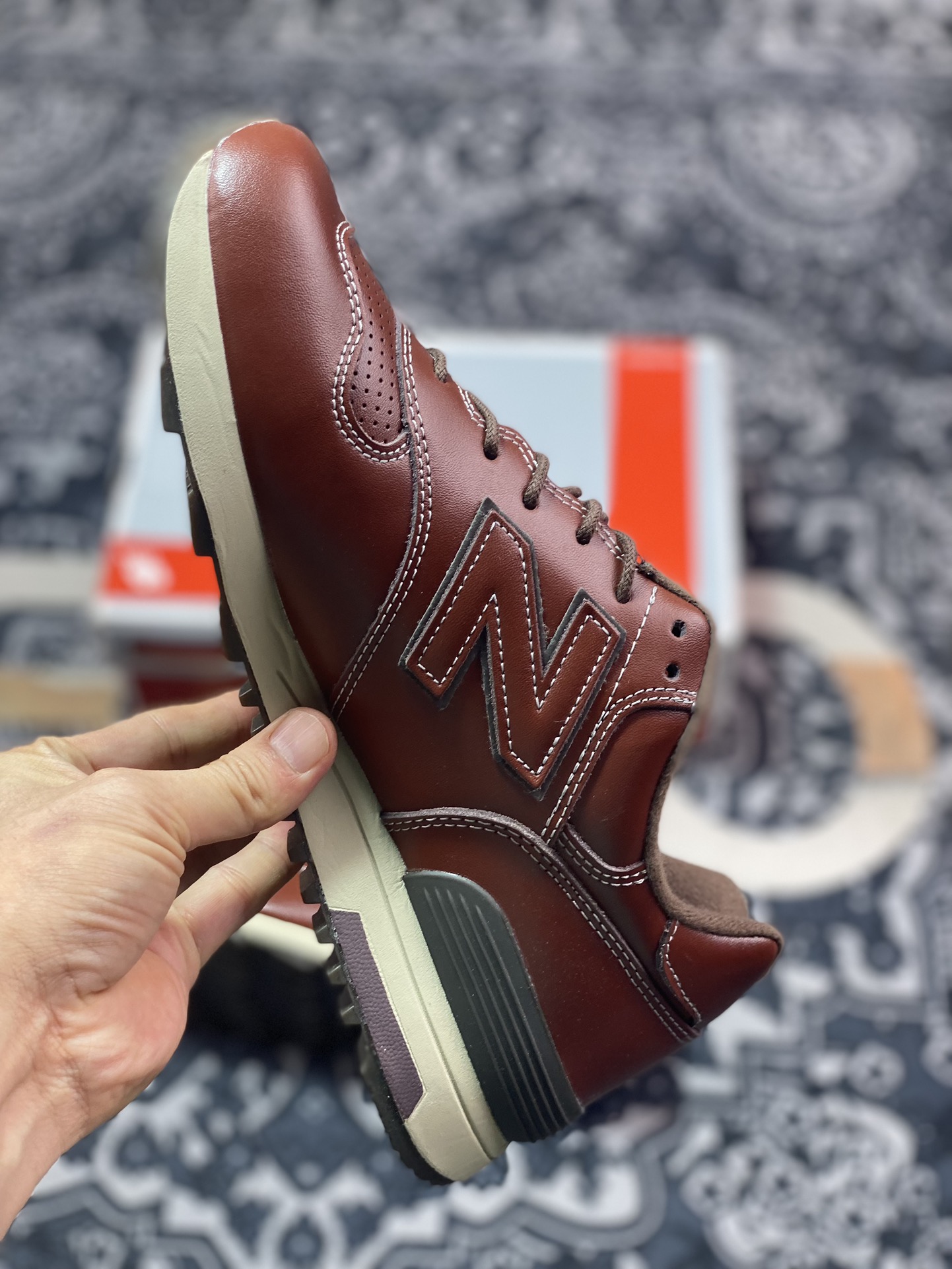 NB新百伦New Balance M1400系列经典复古低帮休闲运动慢跑鞋“皮革深棕”M1400LBR