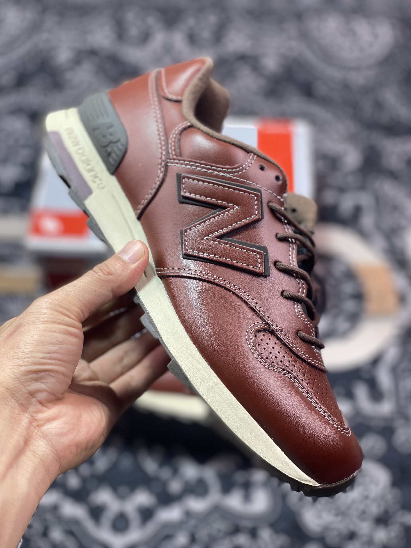 NB新百伦New Balance M1400系列经典复古低帮休闲运动慢跑鞋“皮革深棕”M1400LBR