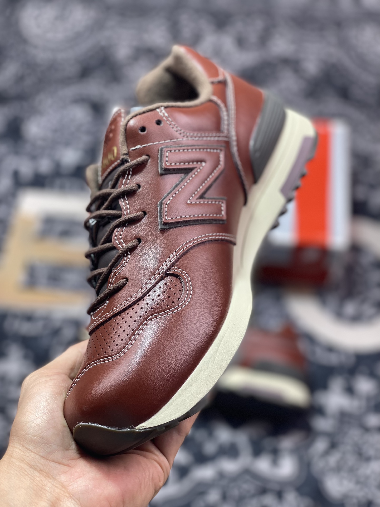 NB新百伦New Balance M1400系列经典复古低帮休闲运动慢跑鞋“皮革深棕”M1400LBR