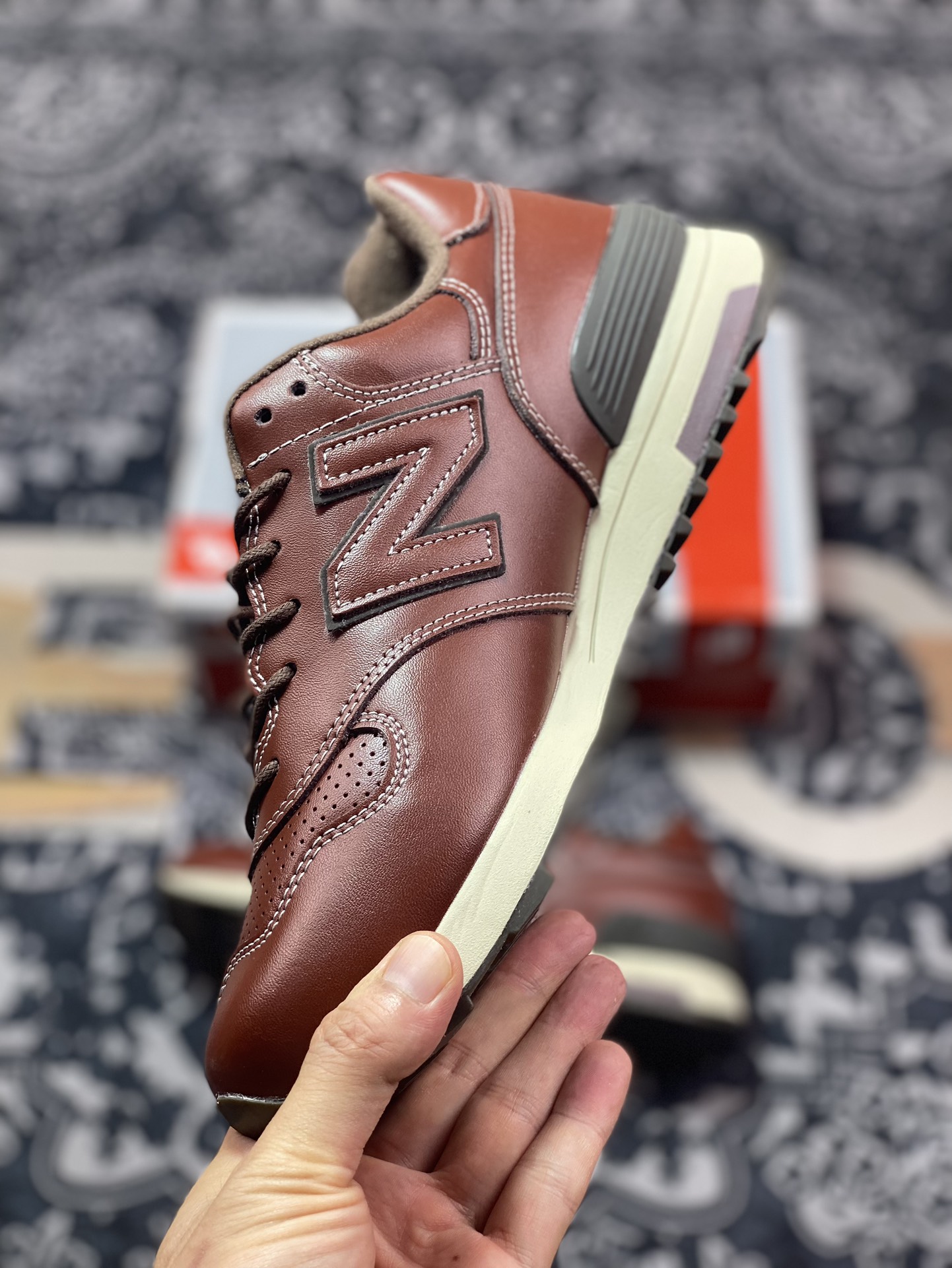 NB新百伦New Balance M1400系列经典复古低帮休闲运动慢跑鞋“皮革深棕”M1400LBR