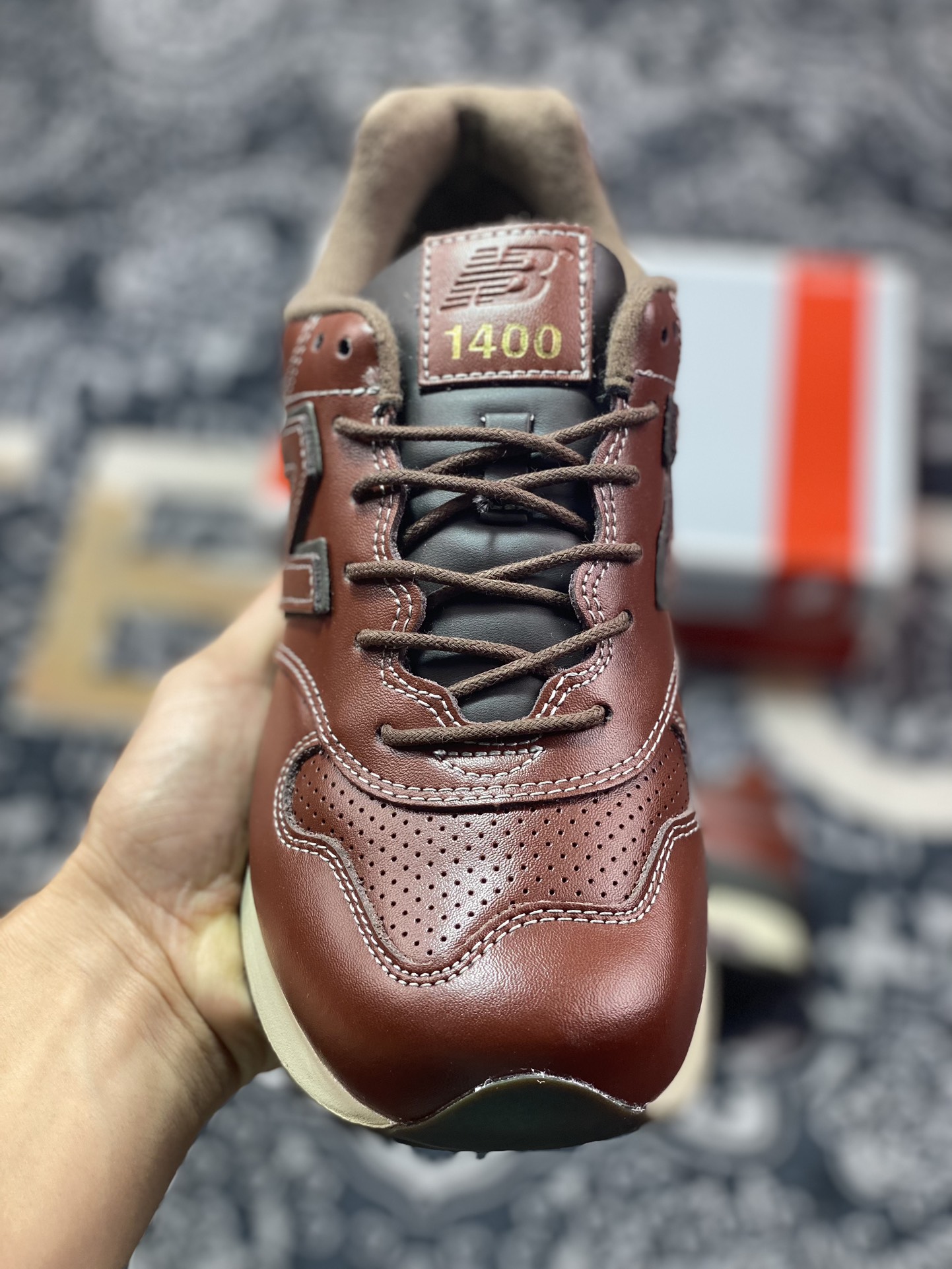 NB新百伦New Balance M1400系列经典复古低帮休闲运动慢跑鞋“皮革深棕”M1400LBR