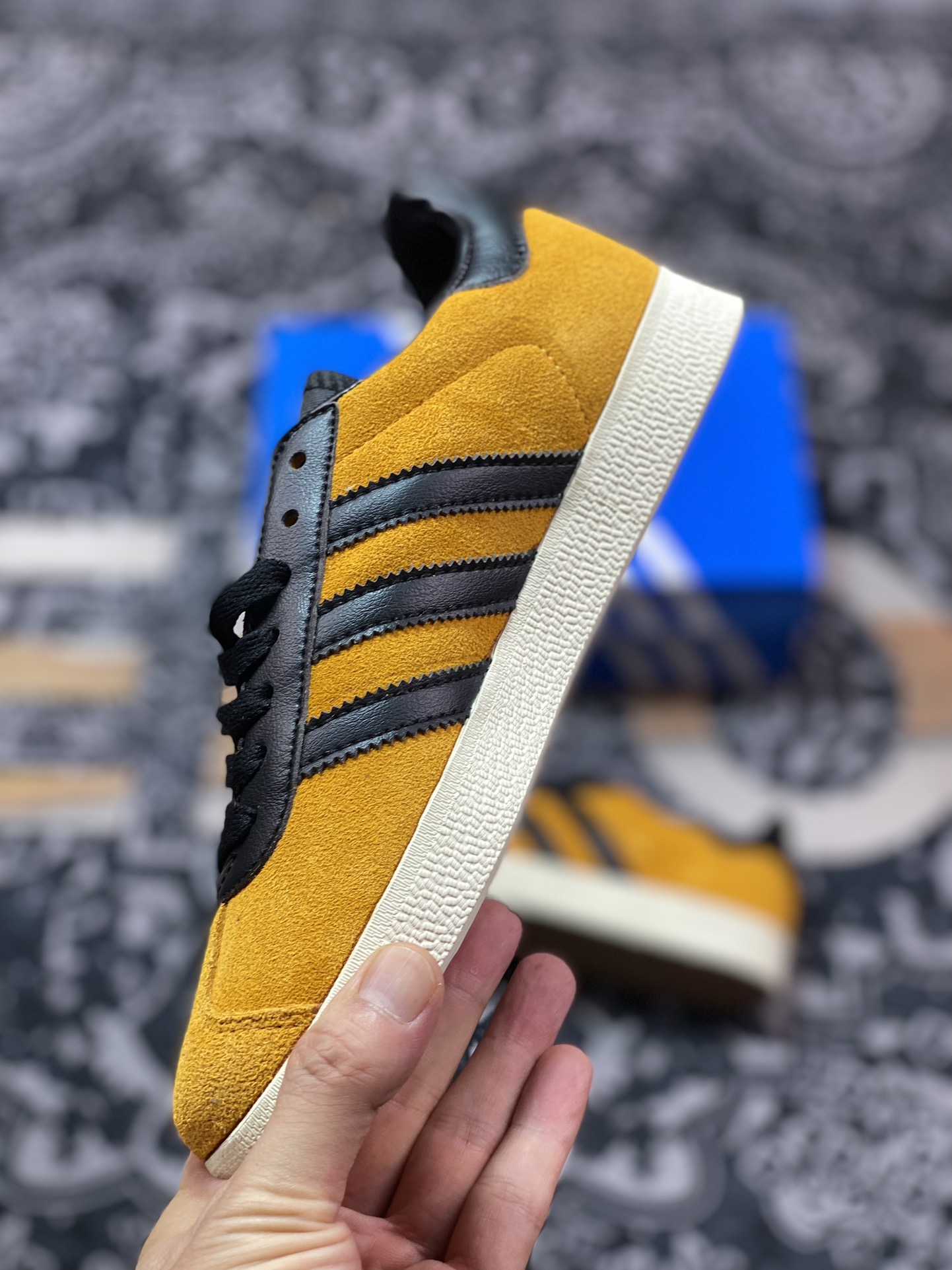 阿迪达斯Adidas Originals Gazelle 90”75 Anniversary”羚羊90复刻版系列板鞋“旧黄黑金75周年版”JP5283