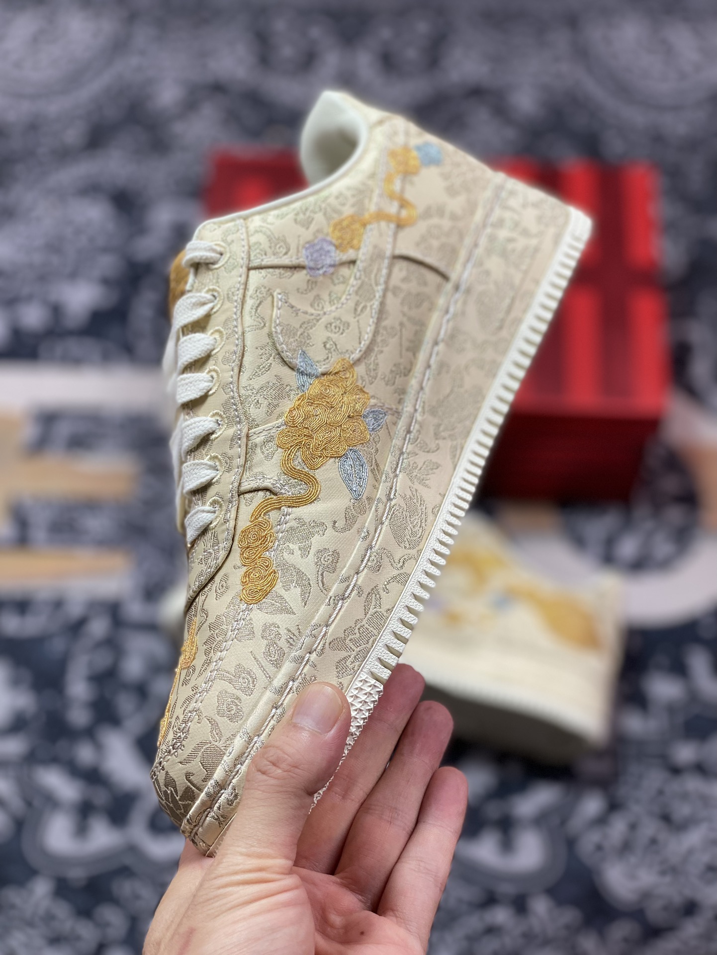 优选 原装级别 NK Air Force 1 Low ”囍” 龙凤呈祥 空军一号低帮 婚鞋 HJ4285-777