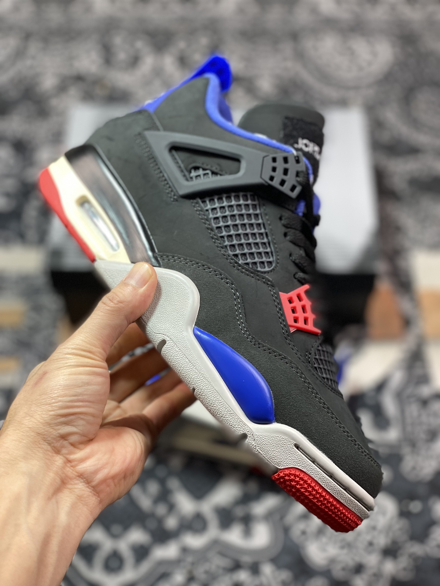 Air Jordan 4 Retro ”Lase” AJ4 乔4黑灰蓝配色 FV5029-003