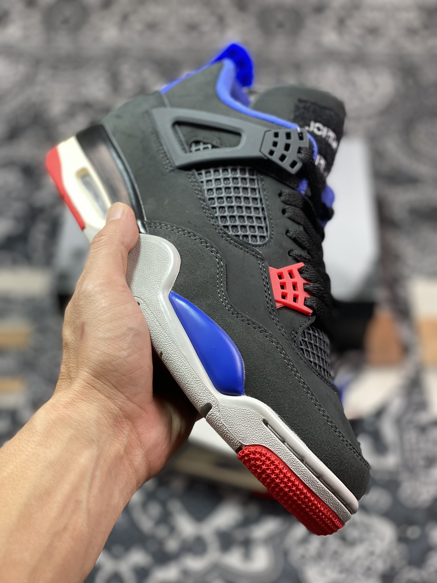 Air Jordan 4 Retro ”Lase” AJ4 乔4黑灰蓝配色 FV5029-003