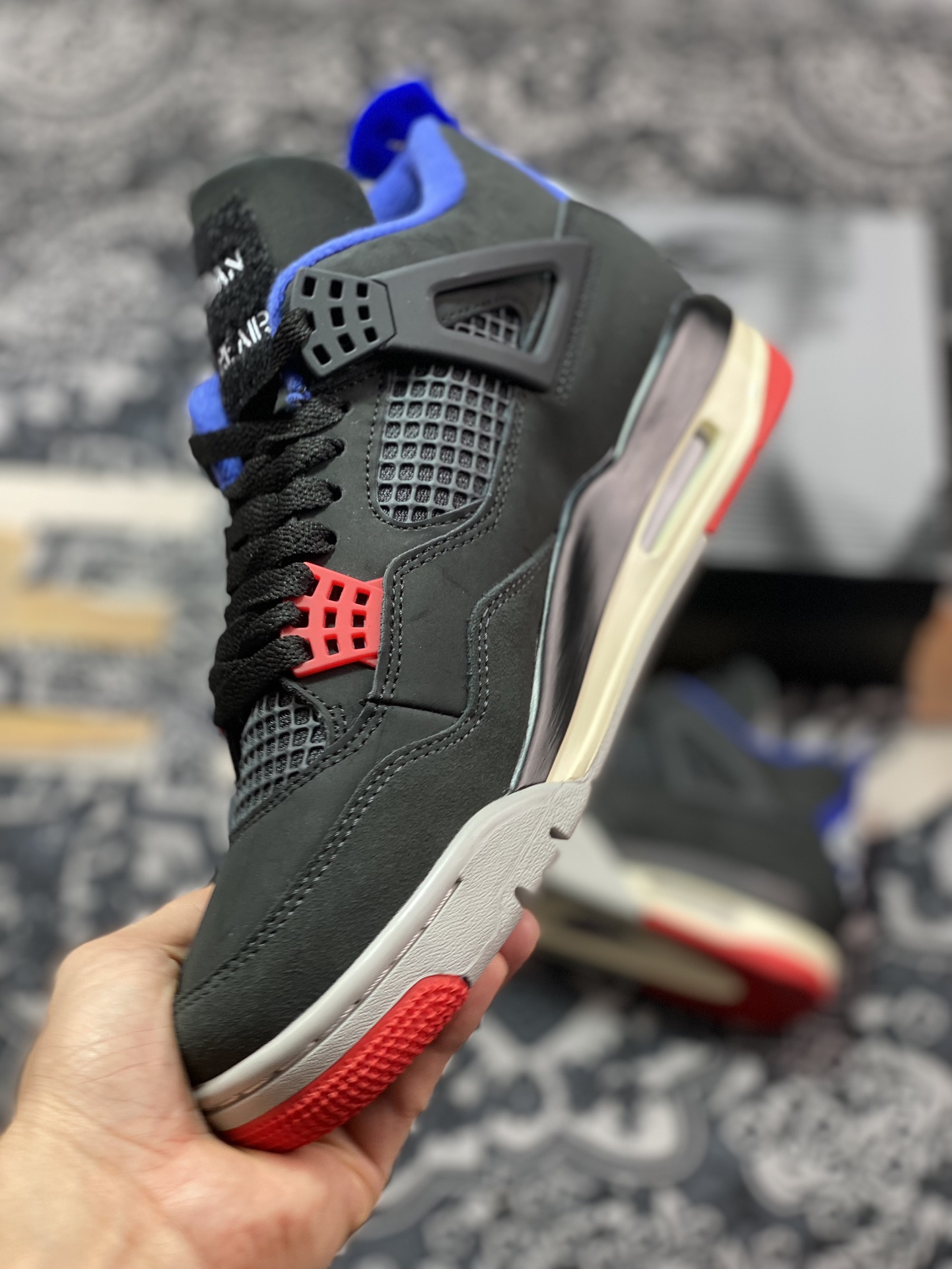 Air Jordan 4 Retro ”Lase” AJ4 乔4黑灰蓝配色 FV5029-003