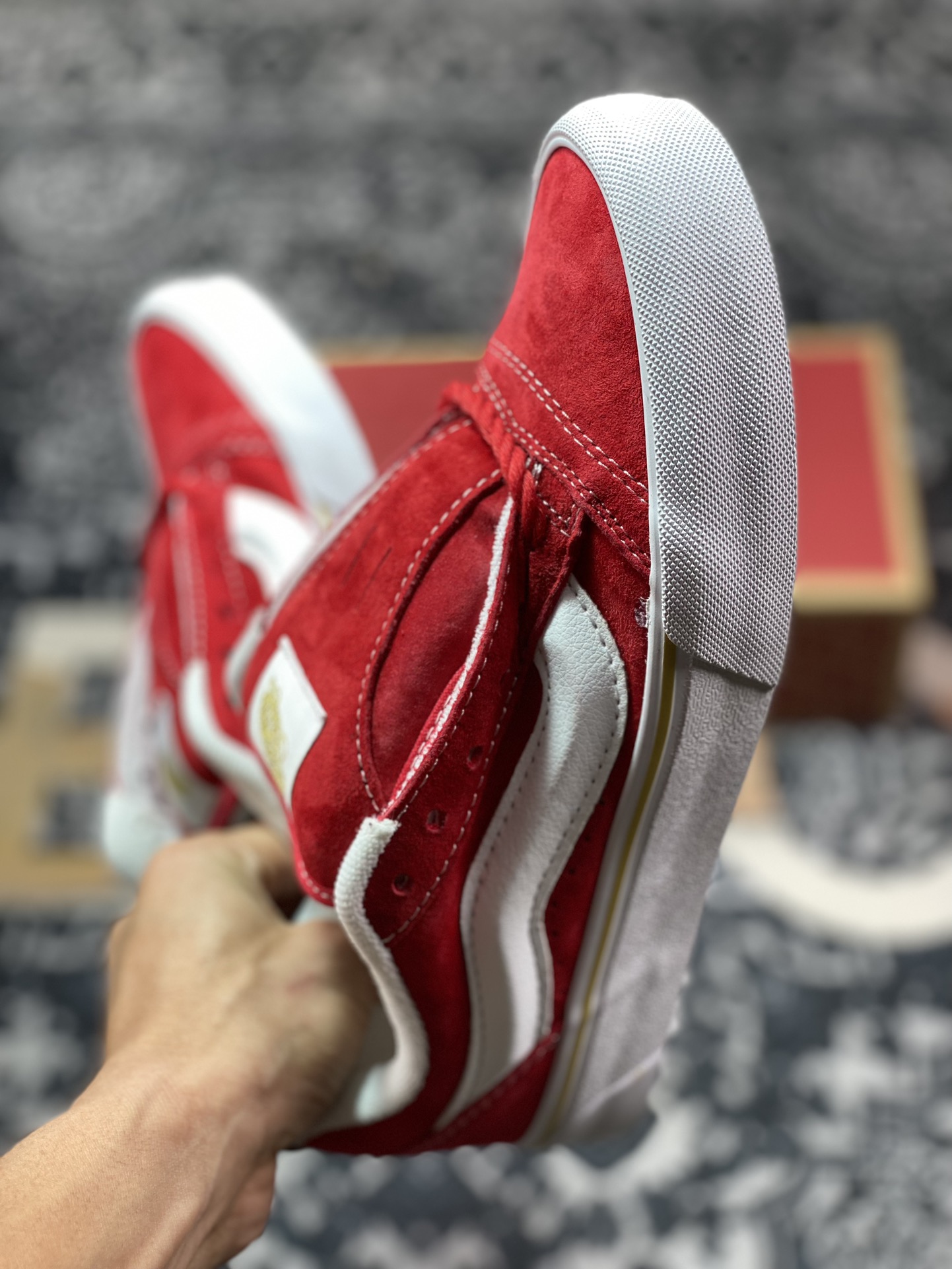 中国红面包鞋来了 Vans Knu-Skool VR3 LX 万斯低帮复古休闲硫化板鞋