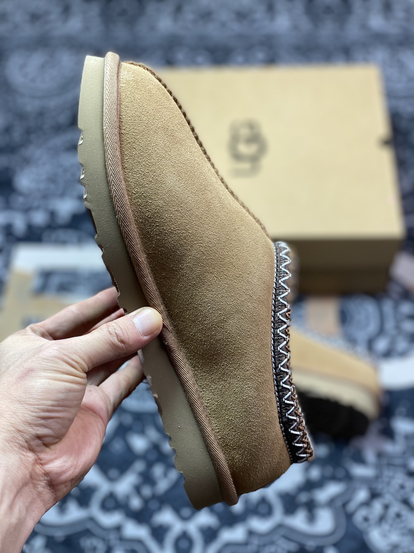 UGG W Leisure Tazz Slipper Chestnut 塔茨系列加厚款穆勒风包头舒适露跟半拖鞋“栗子棕编织加绒”