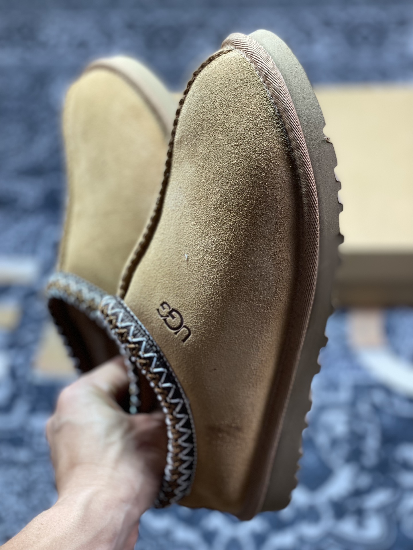 UGG W Leisure Tazz Slipper Chestnut 塔茨系列加厚款穆勒风包头舒适露跟半拖鞋“栗子棕编织加绒”