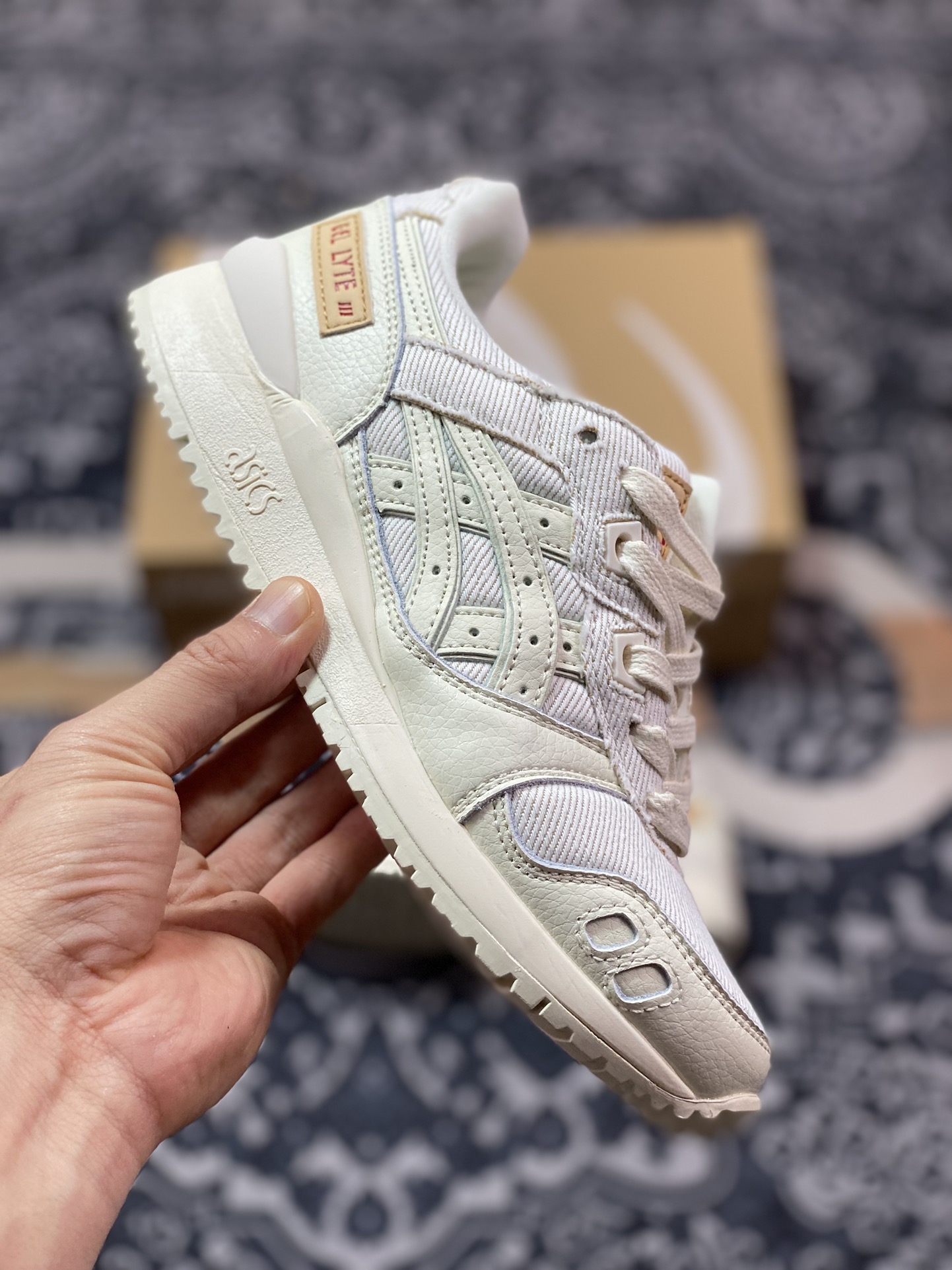 亚瑟士ASICS Gel Lyte III OG”Okayama Denim Pack - Cream”亚瑟士3代慢跑鞋“牛仔米白棕”1201A530-100