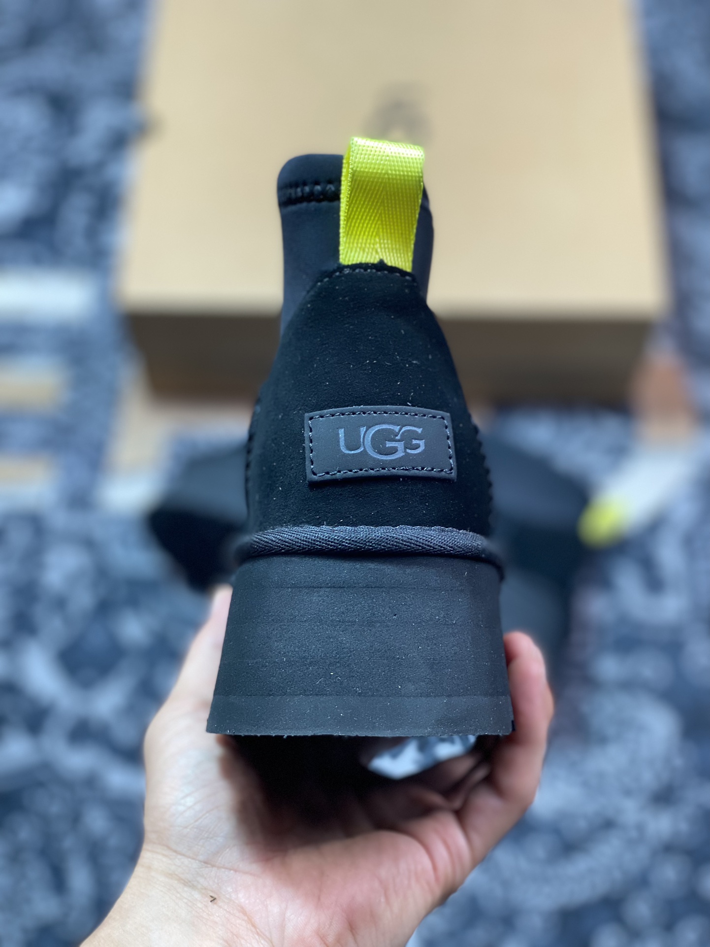 UGG W Classic Mini Dipper 迪普迷你系列加厚款轻量化西靴“全黑编织加绒”1168170-WDAKOTA