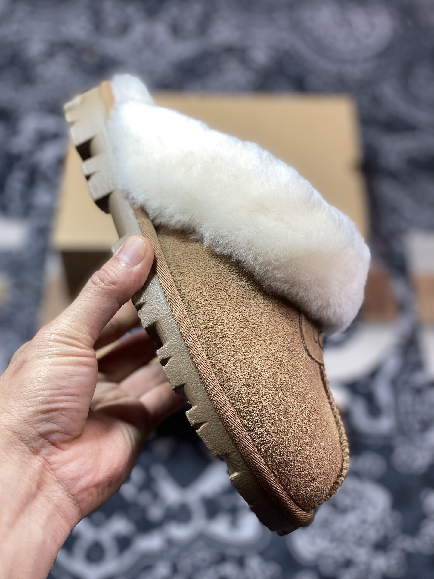 UGG W Classic Coquette Clog Slipper II 科凯特2.0系列时尚半拖鞋“可乐深棕加绒”5125-CHE