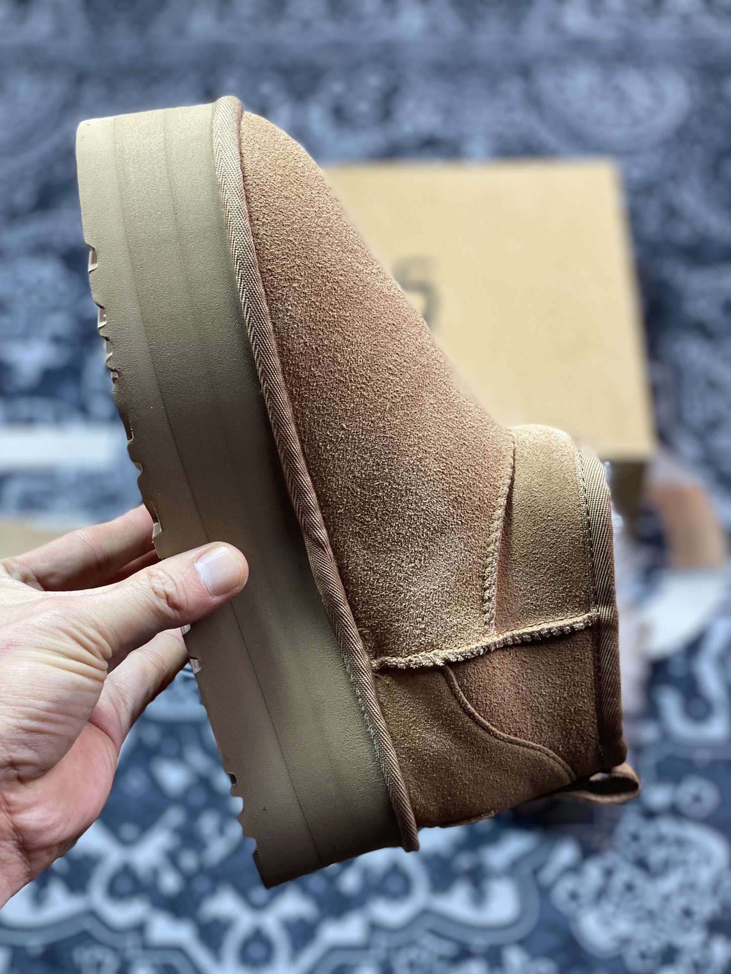 UGG W Classic Ultra Mini Platform 迷你增强厚底版系列短筒短靴“可乐深棕加绒”11350952-CHE