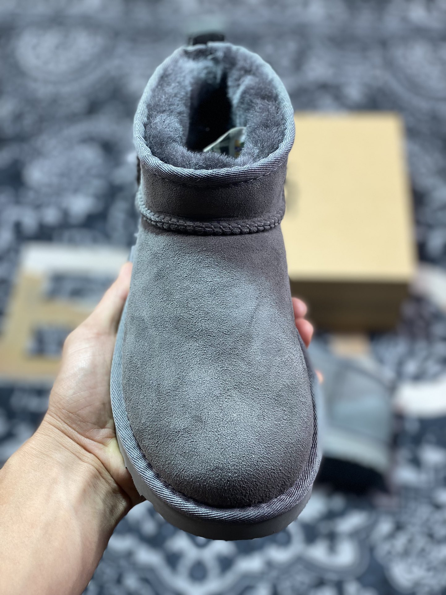 美国轻奢品牌UGG W Classic Ultra Mini 经典迷你超短短筒加绒休闲百搭短靴“深灰加绒”1116109-GREY