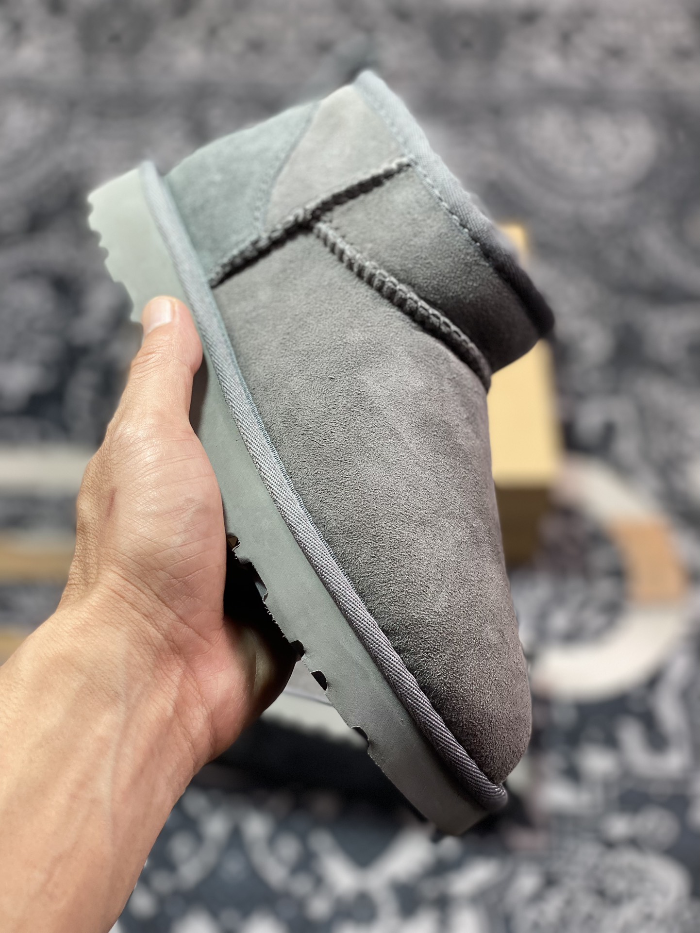 美国轻奢品牌UGG W Classic Ultra Mini 经典迷你超短短筒加绒休闲百搭短靴“深灰加绒”1116109-GREY