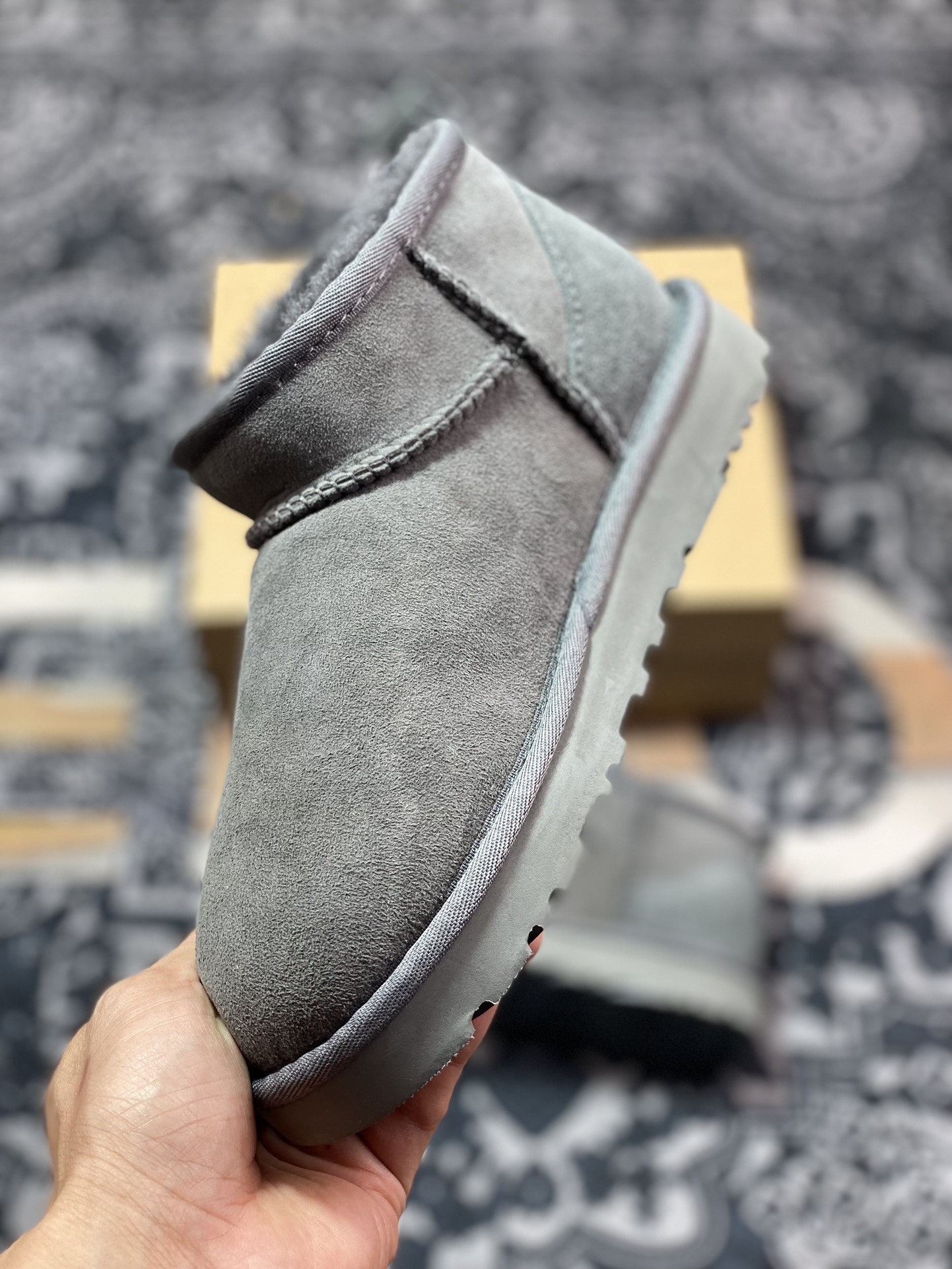 美国轻奢品牌UGG W Classic Ultra Mini 经典迷你超短短筒加绒休闲百搭短靴“深灰加绒”1116109-GREY