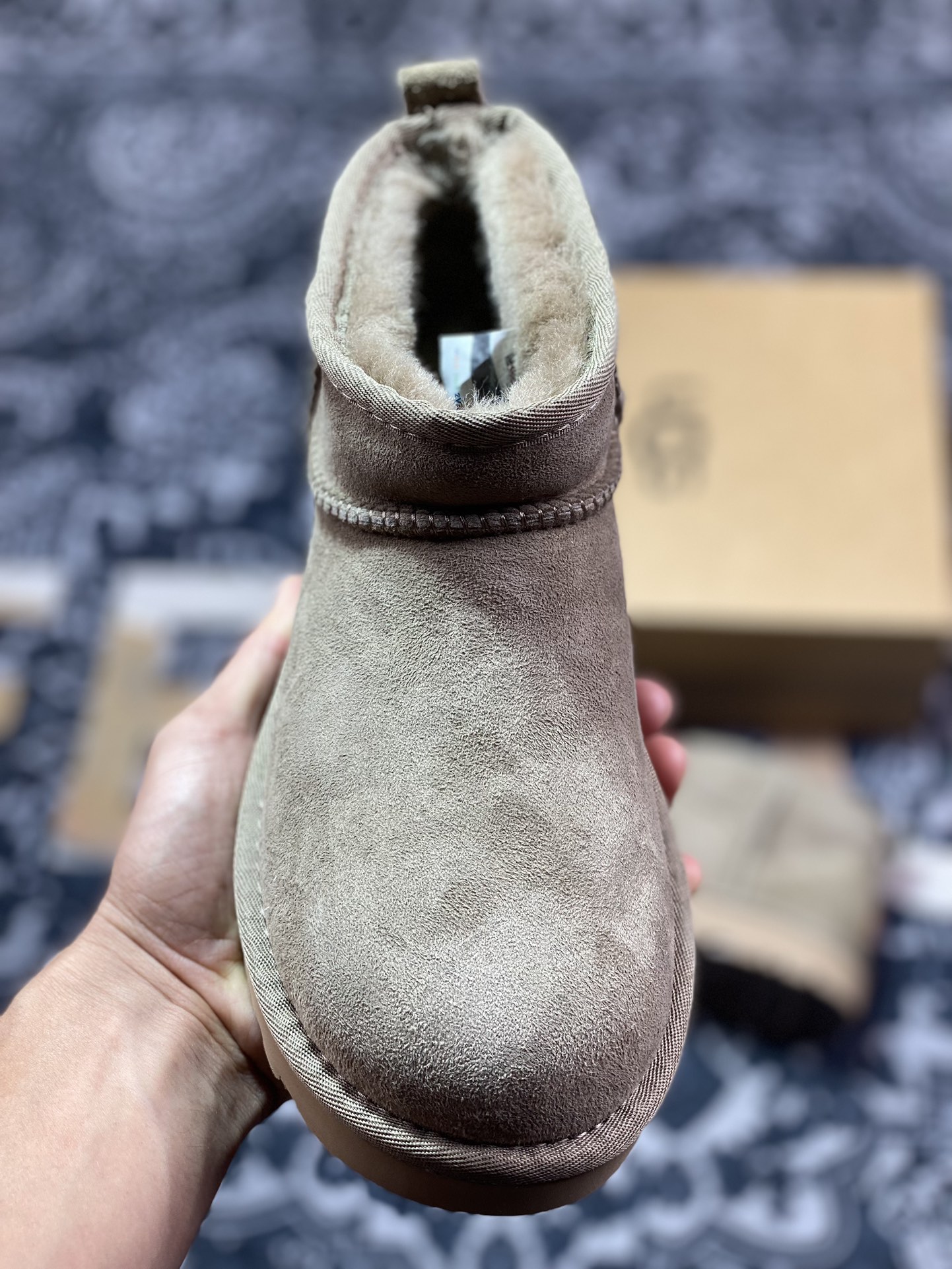 轻奢品牌UGG W Classic Ultra Mini 经典迷你超短系列8.9cm短筒加绒休闲百搭短靴“羚羊棕加绒”1116109-ALP