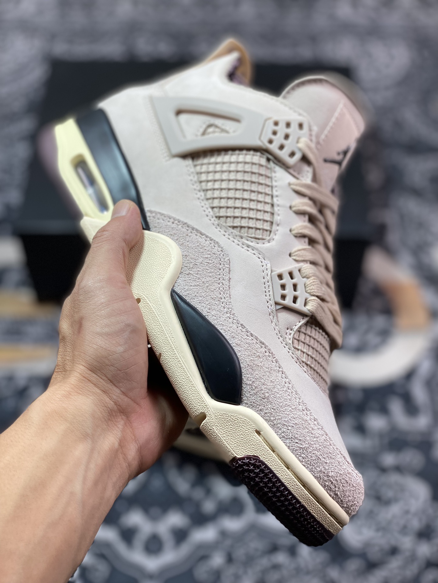 A Ma Maniére x Air Jordan AJ4 Retro SP”Violet Ore” AMM联名淡粉 FZ4810-200