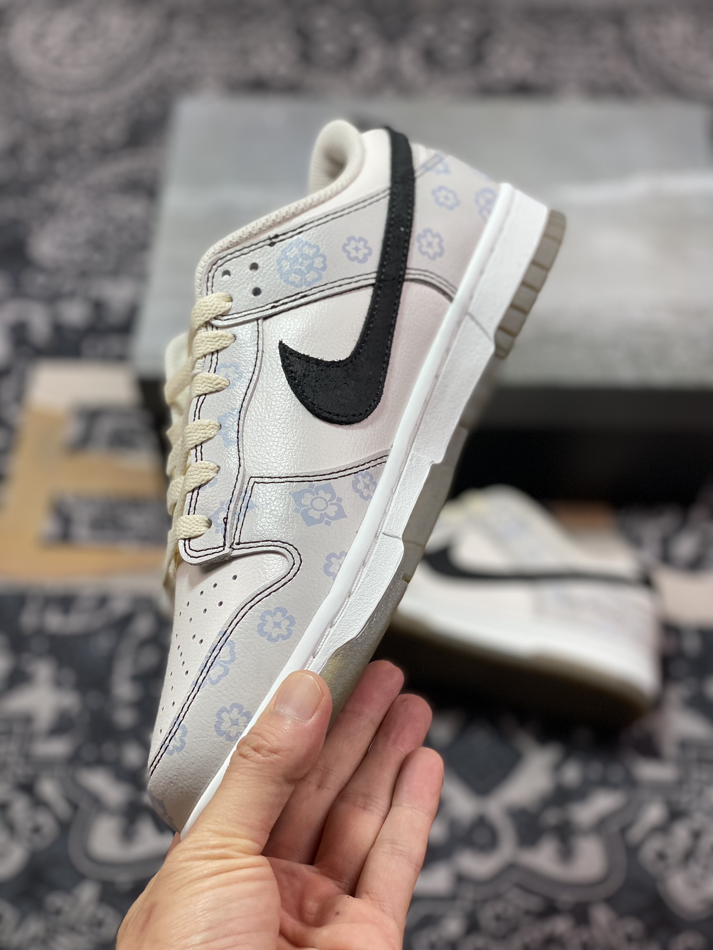 NK Dunk Low 叁次实验室 古唐印花 定制系列天花板 FJ4188-001