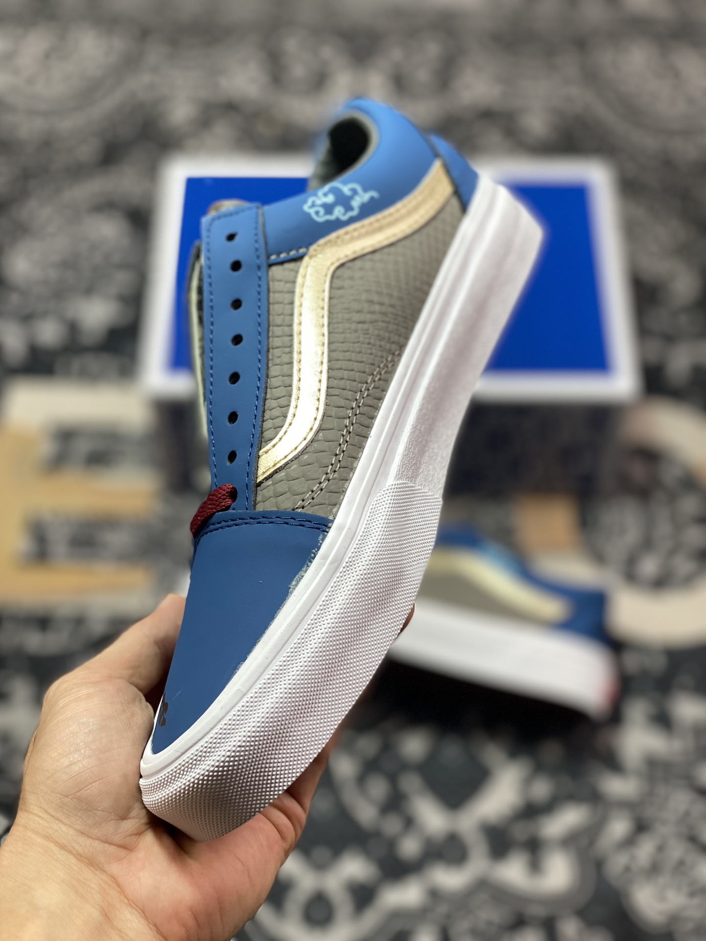 Vans Old Skool 黑神话悟空 祥云龙纹 游戏主题 解构复古减震耐磨轻便低帮板鞋