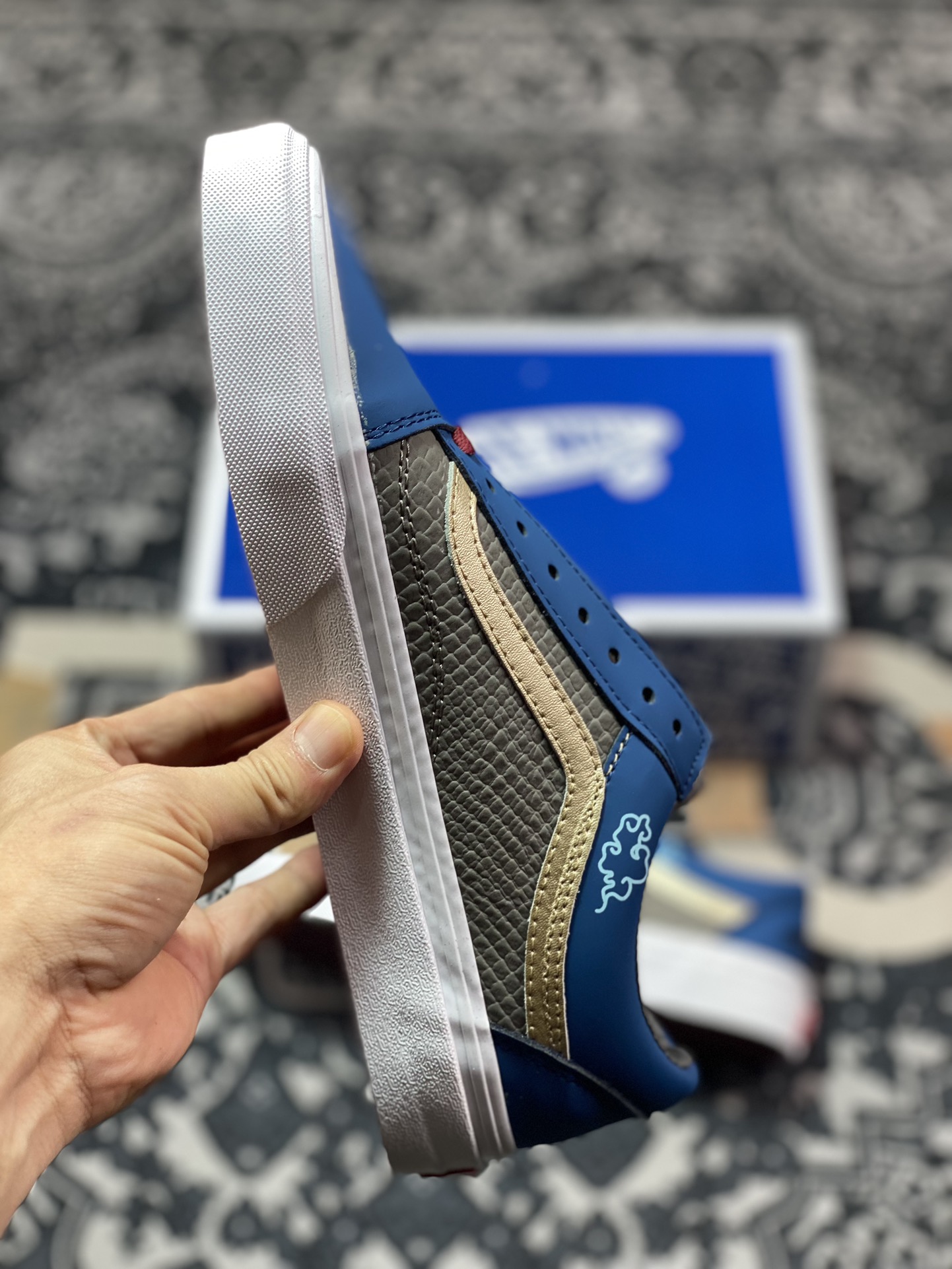 Vans Old Skool 黑神话悟空 祥云龙纹 游戏主题 解构复古减震耐磨轻便低帮板鞋